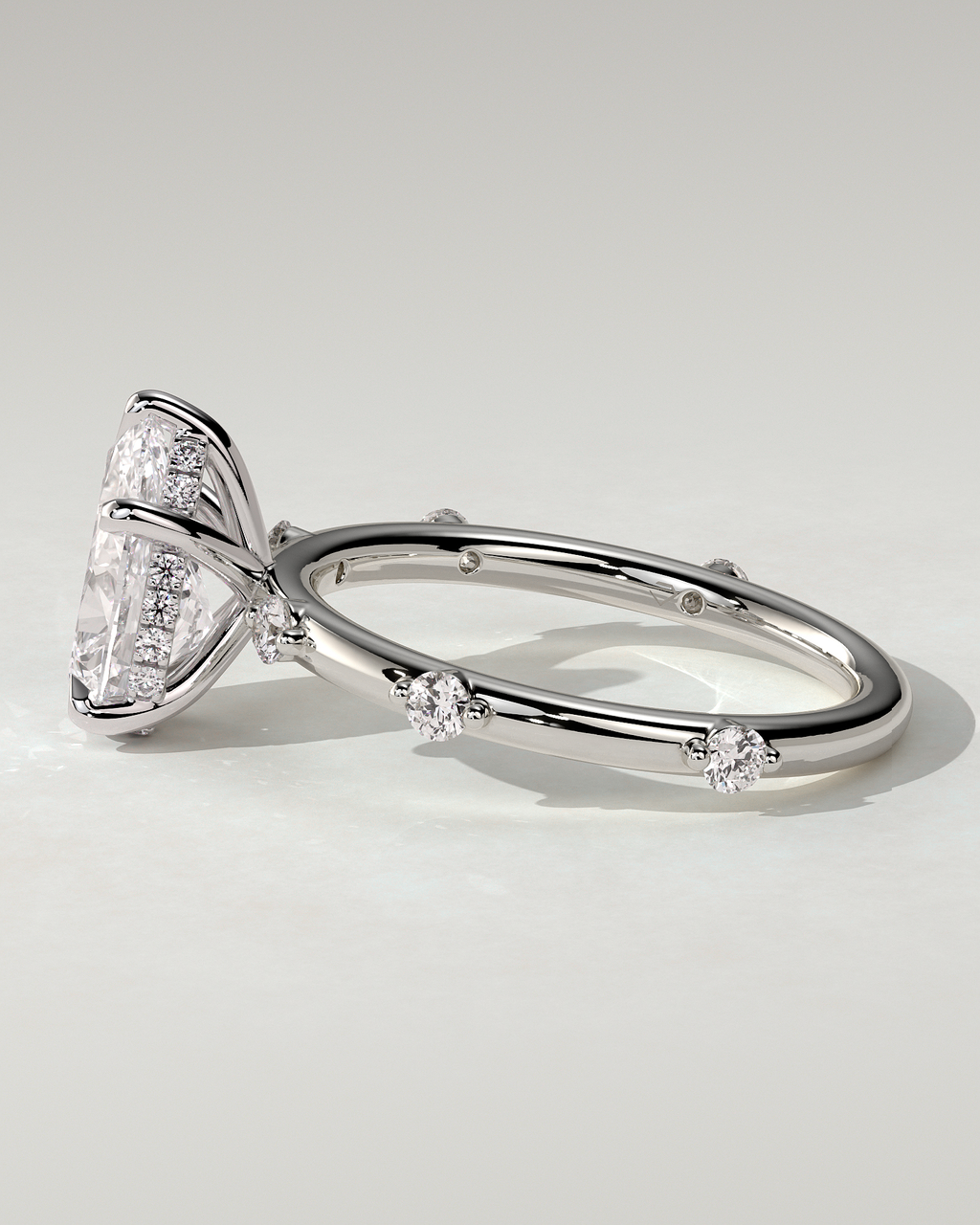 Amora Solitaire Pear Ring