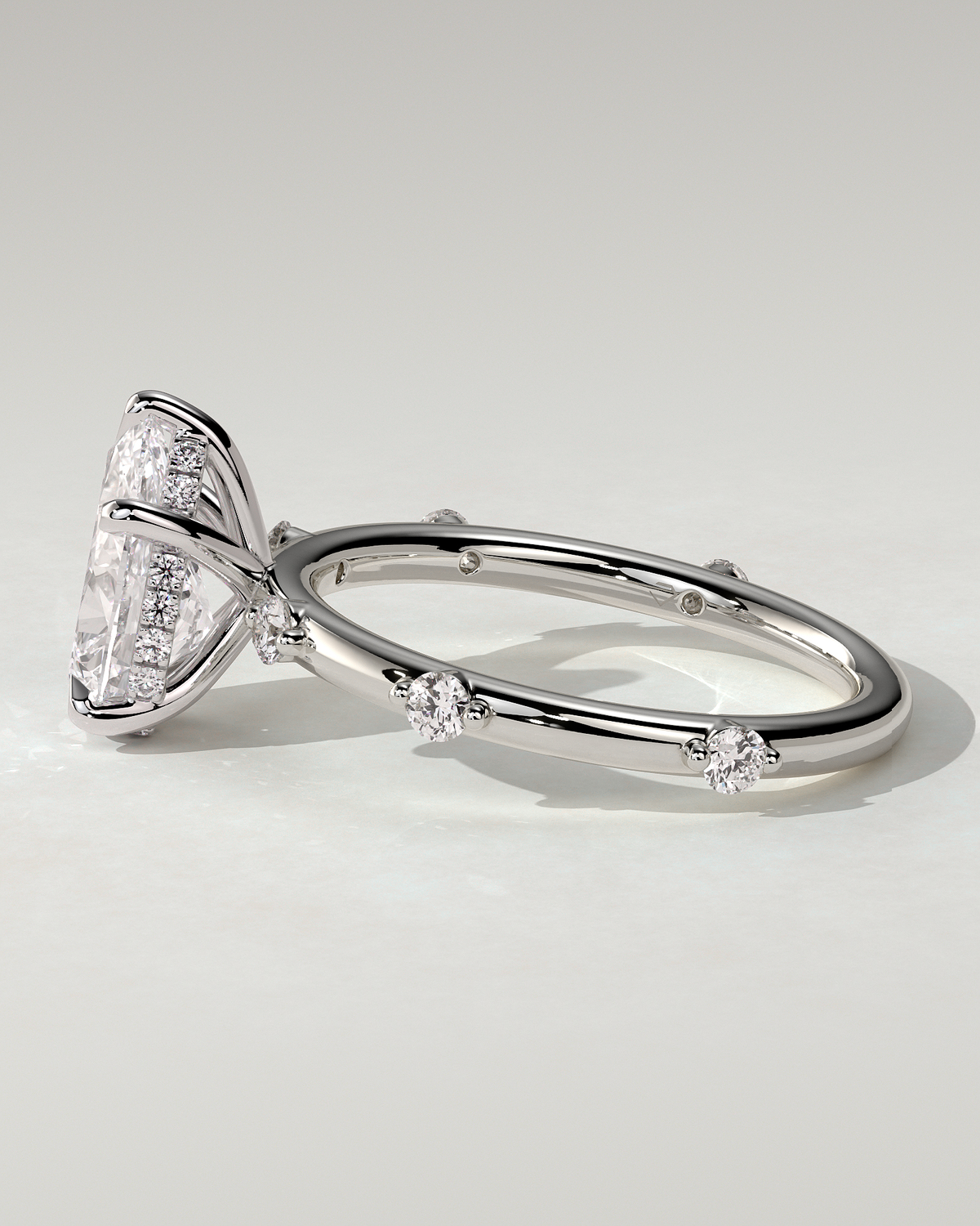 Amora Solitaire Pear Ring