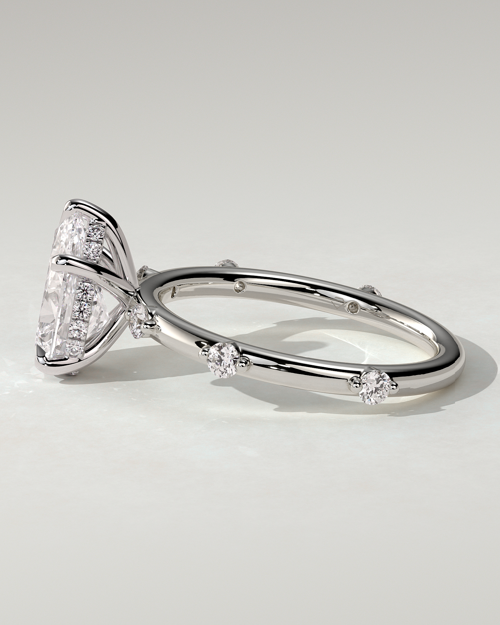 Amora Solitaire Pear Ring