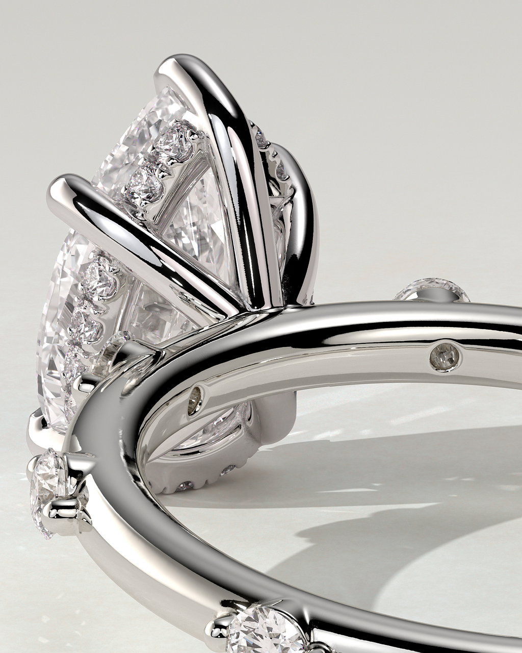 Amora Solitaire Pear Ring