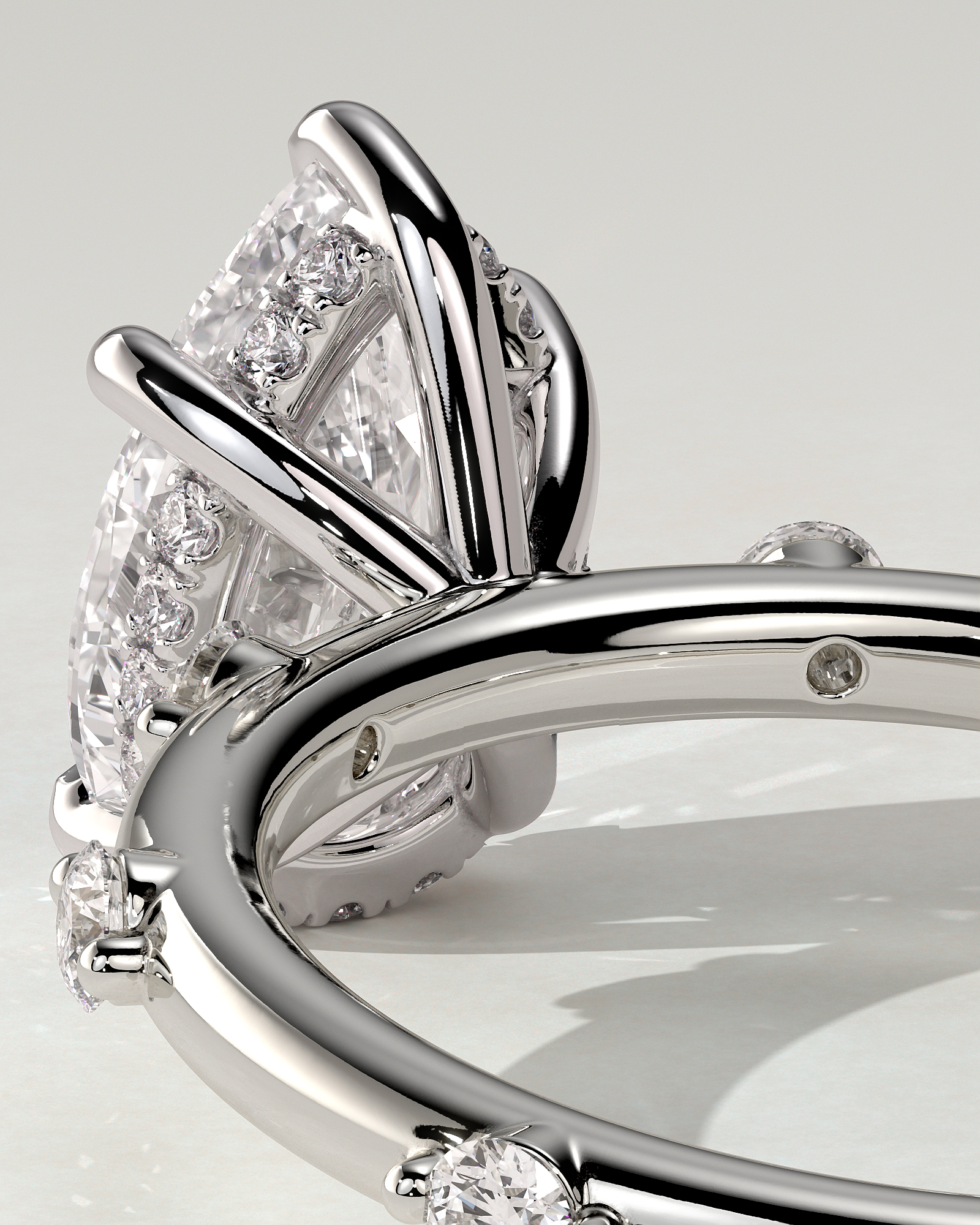 Amora Solitaire Pear Ring