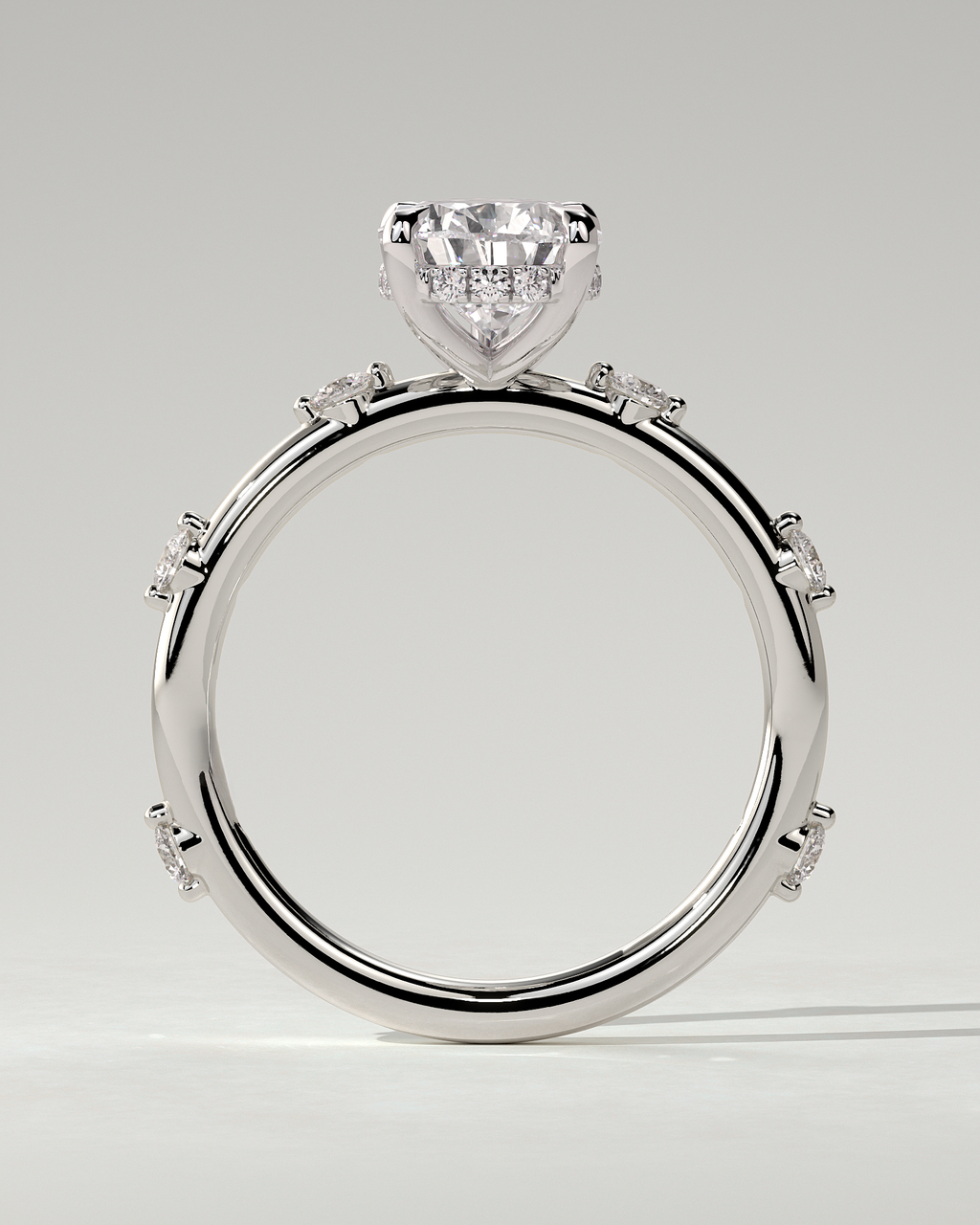 Amora Solitaire Pear Ring