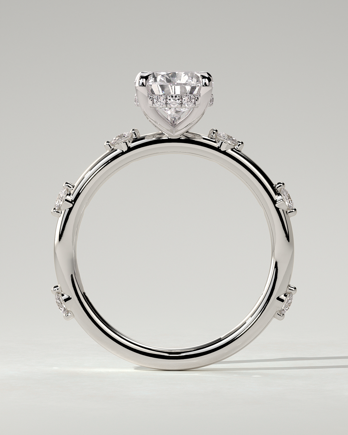 Amora Solitaire Pear Ring