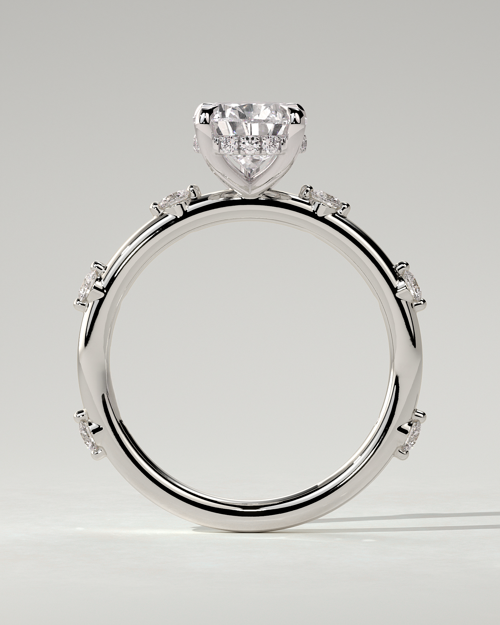 Amora Solitaire Pear Ring