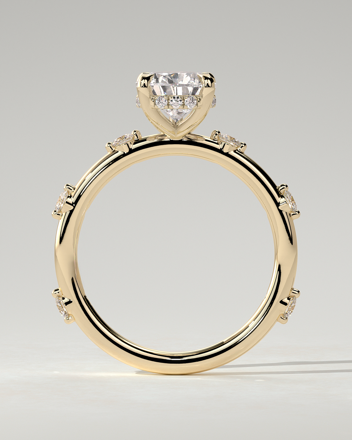 Amora Solitaire Pear Ring