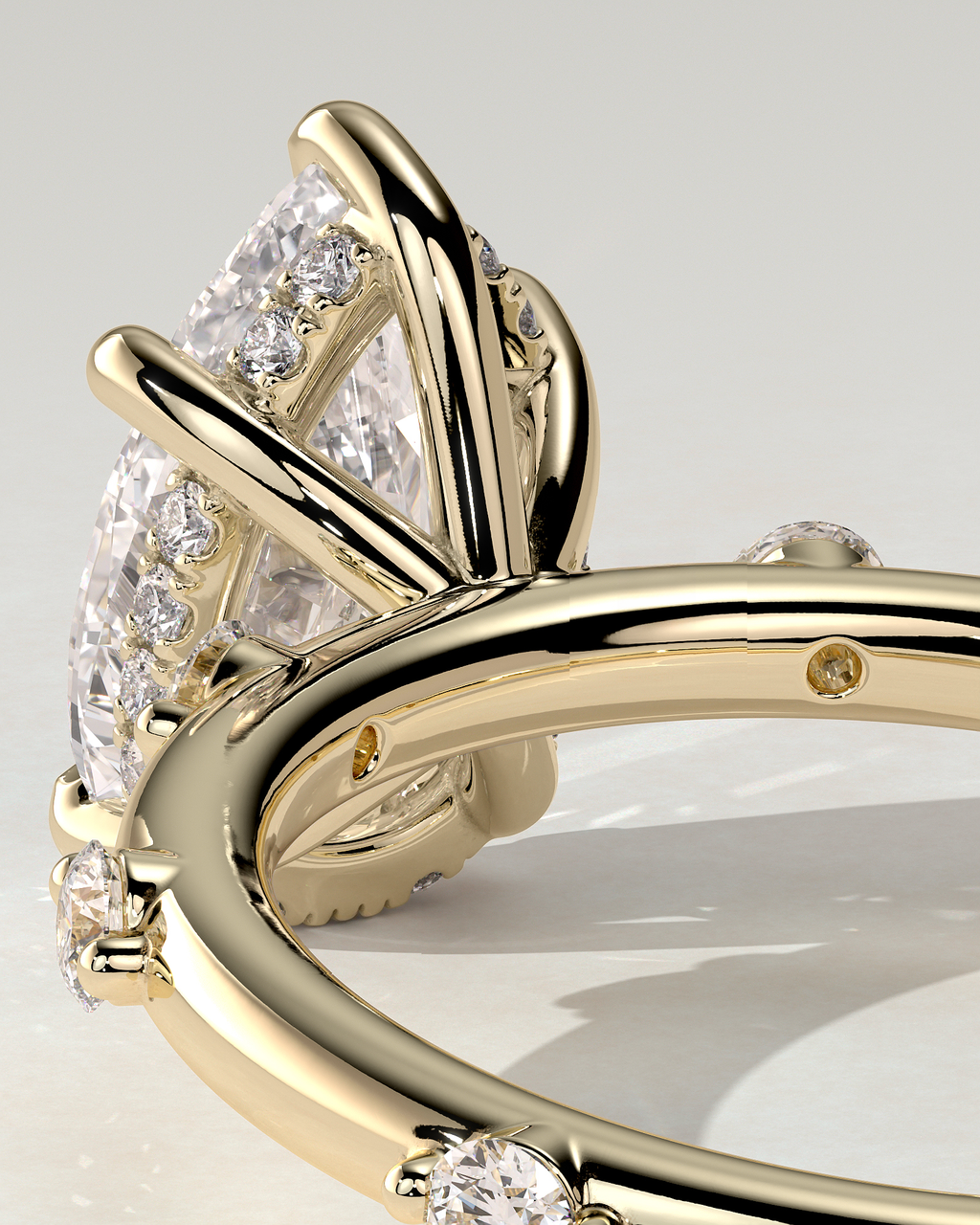 Amora Solitaire Pear Ring