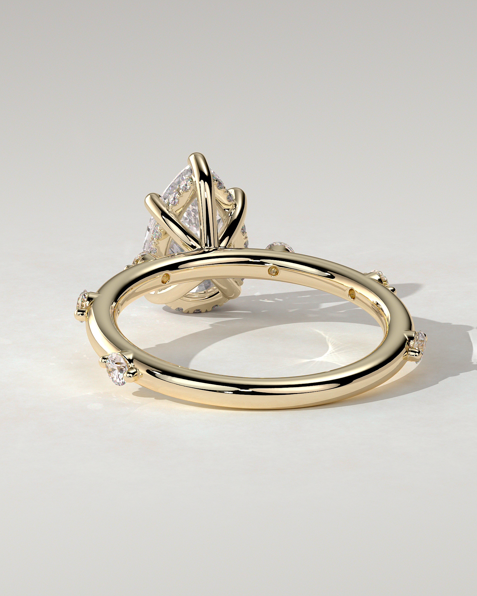 Amora Solitaire Pear Ring