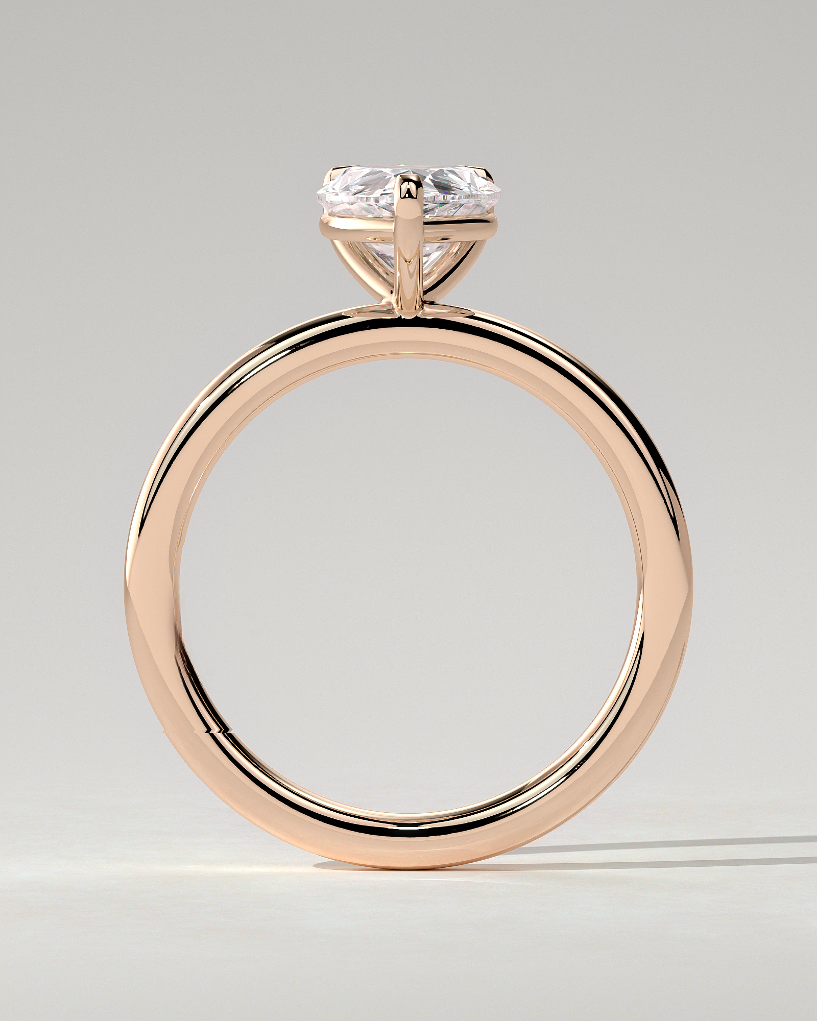 Amy Solitaire Pear Ring