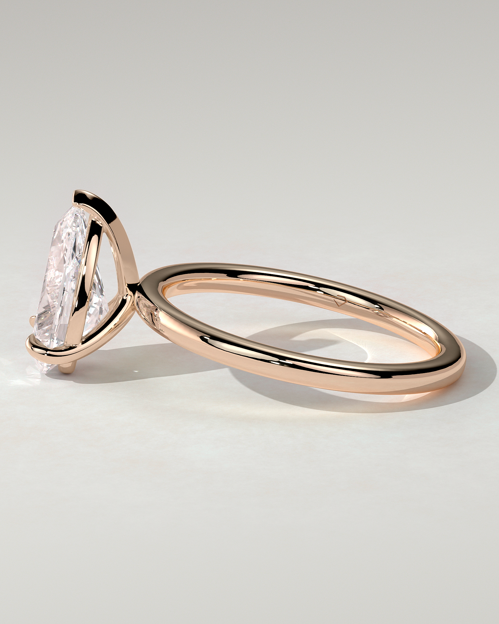 Amy Solitaire Pear Ring