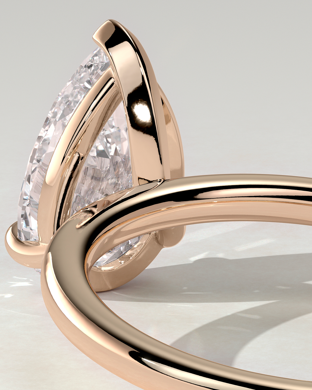 Amy Solitaire Pear Ring