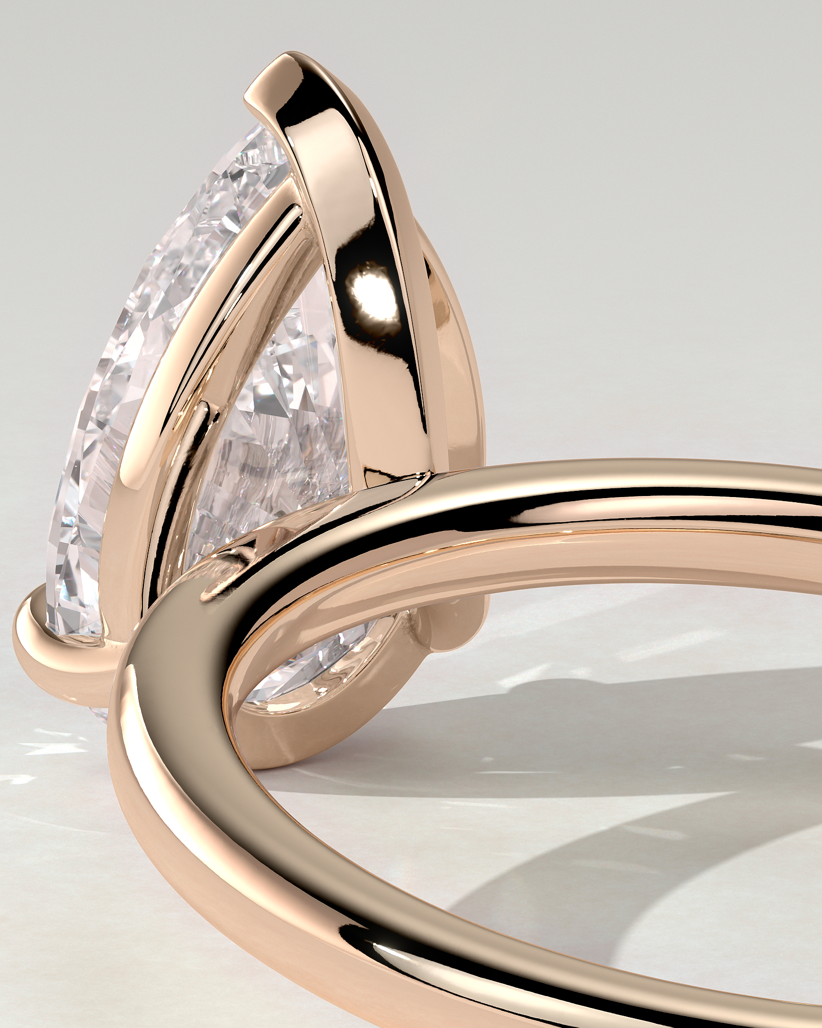 Amy Solitaire Pear Ring