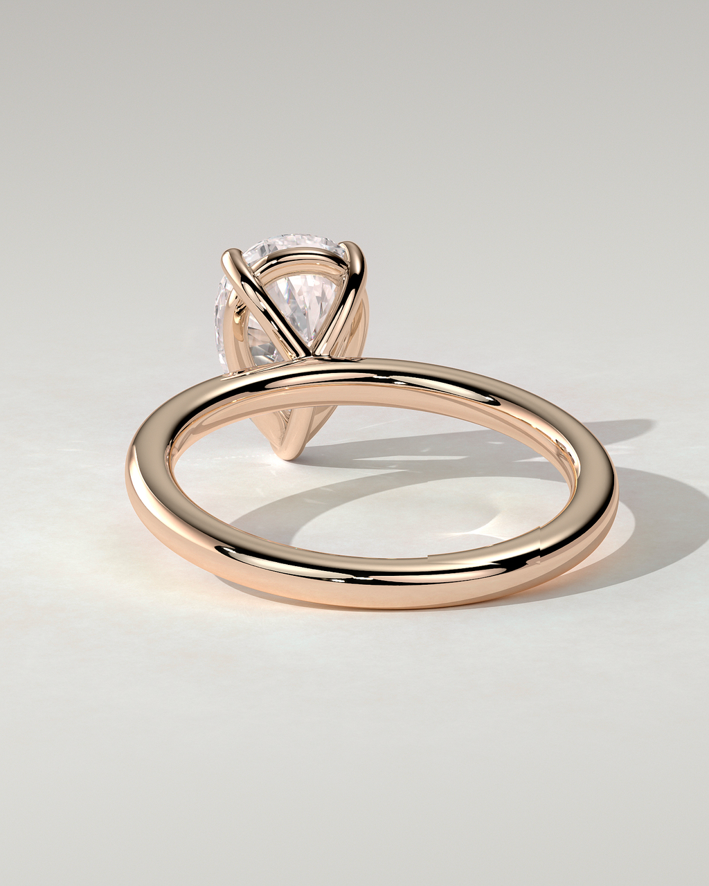 Amy Solitaire Pear Ring