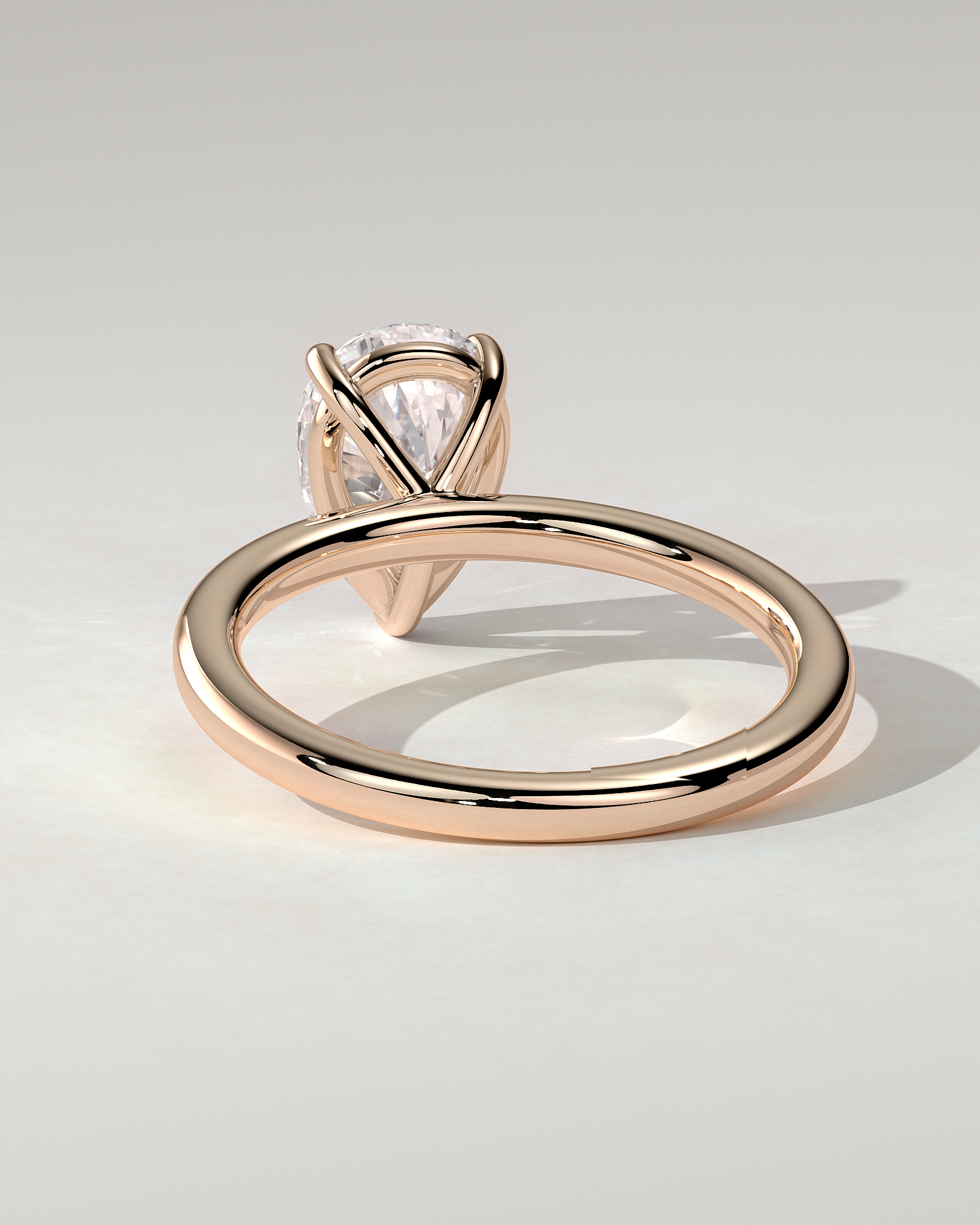 Amy Solitaire Pear Ring