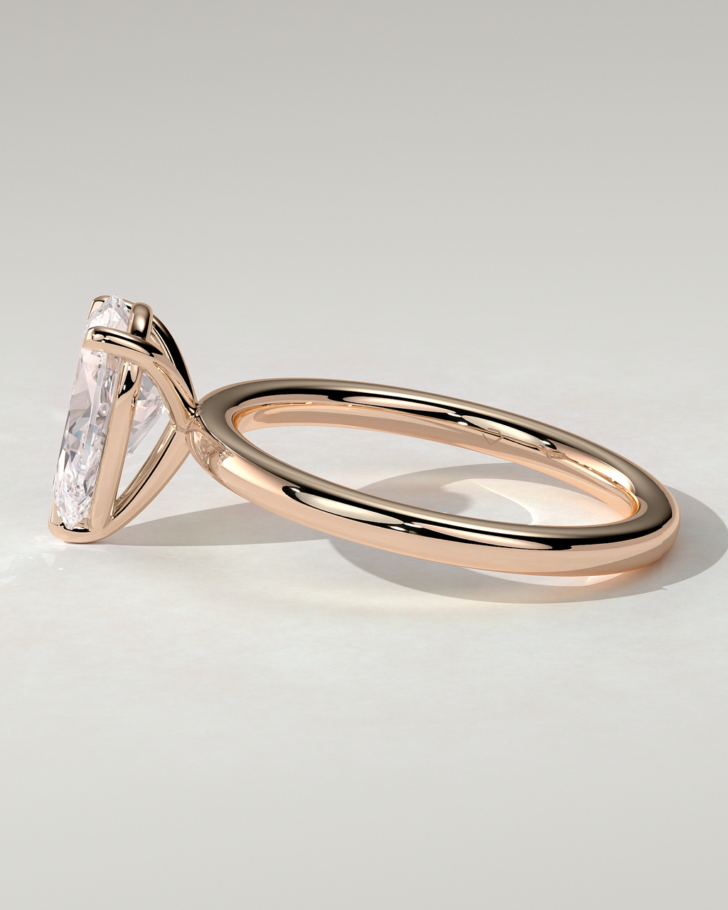 Amy Solitaire Pear Ring