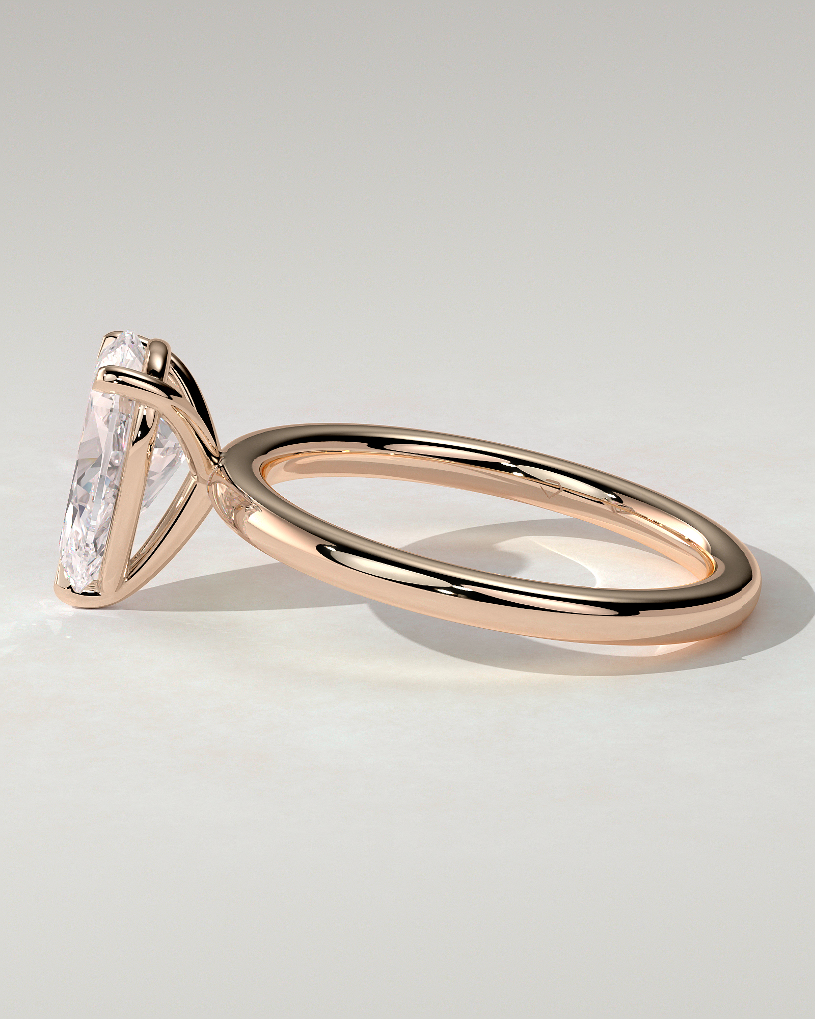 Amy Solitaire Pear Ring