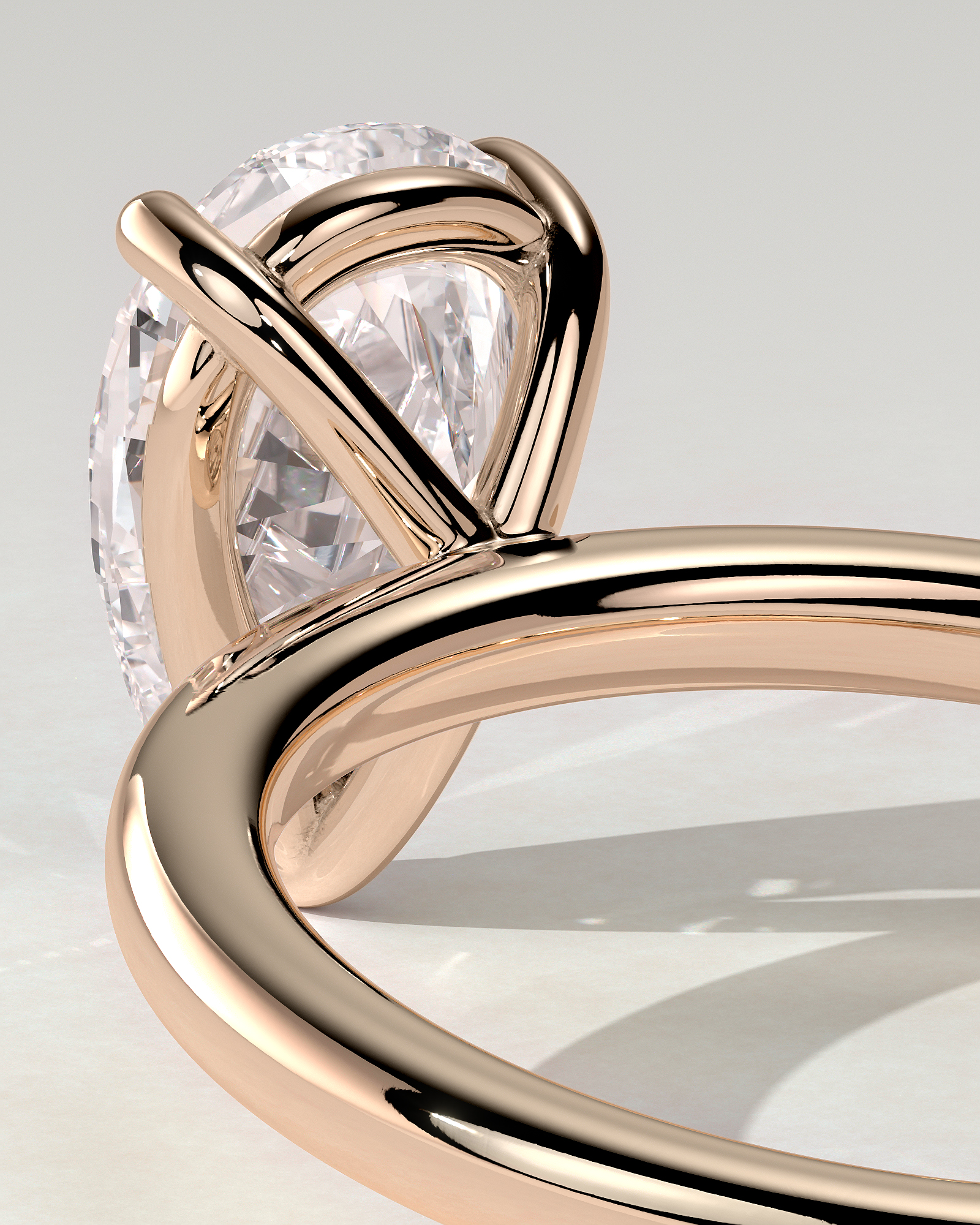 Amy Solitaire Pear Ring