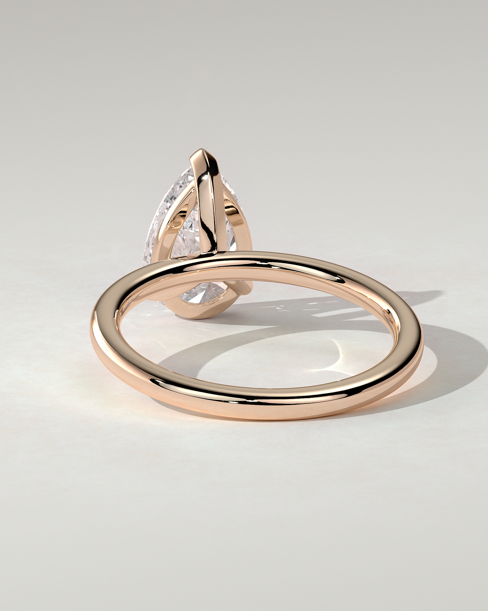 Amy Solitaire Pear Ring
