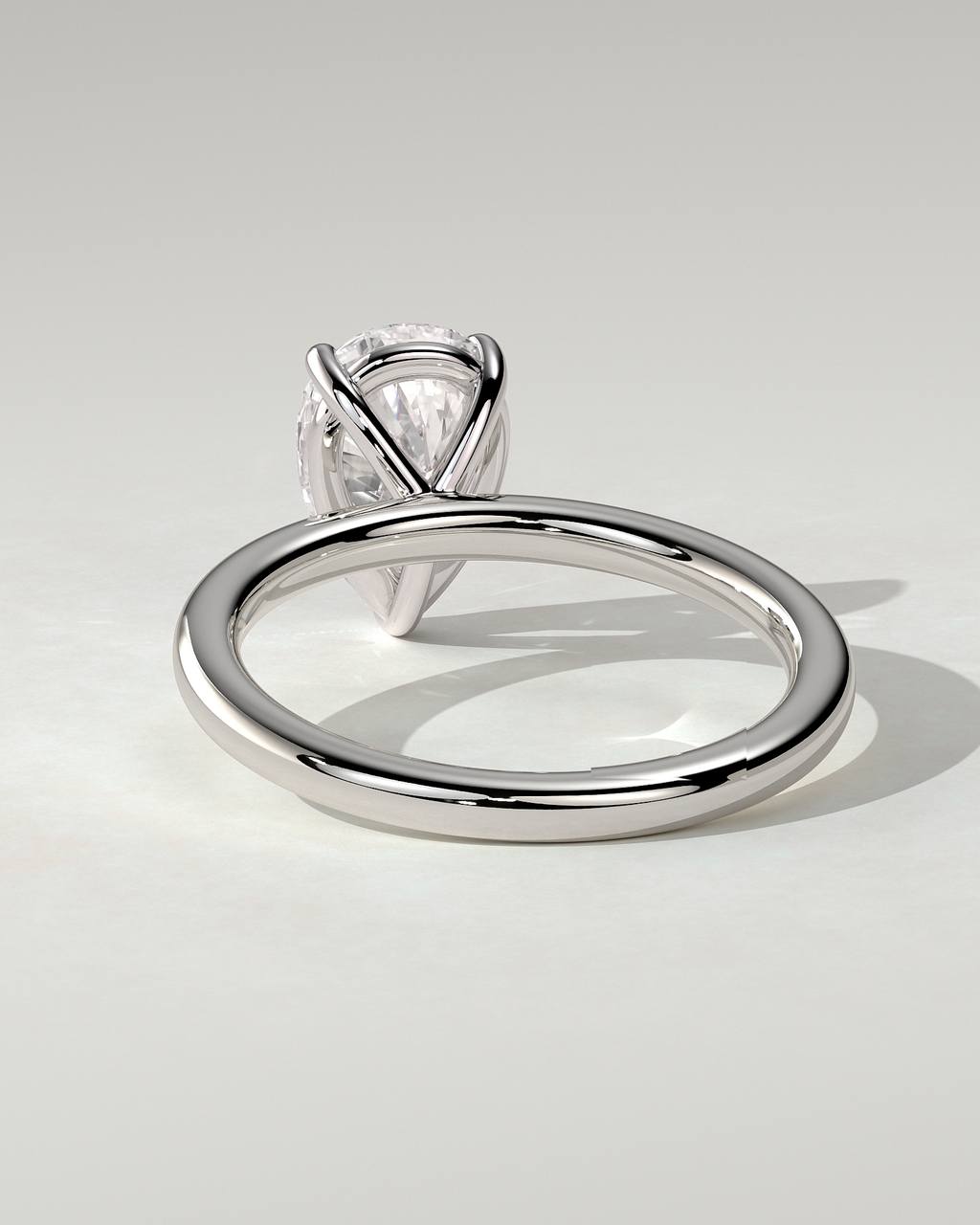 Amy Solitaire Pear Ring