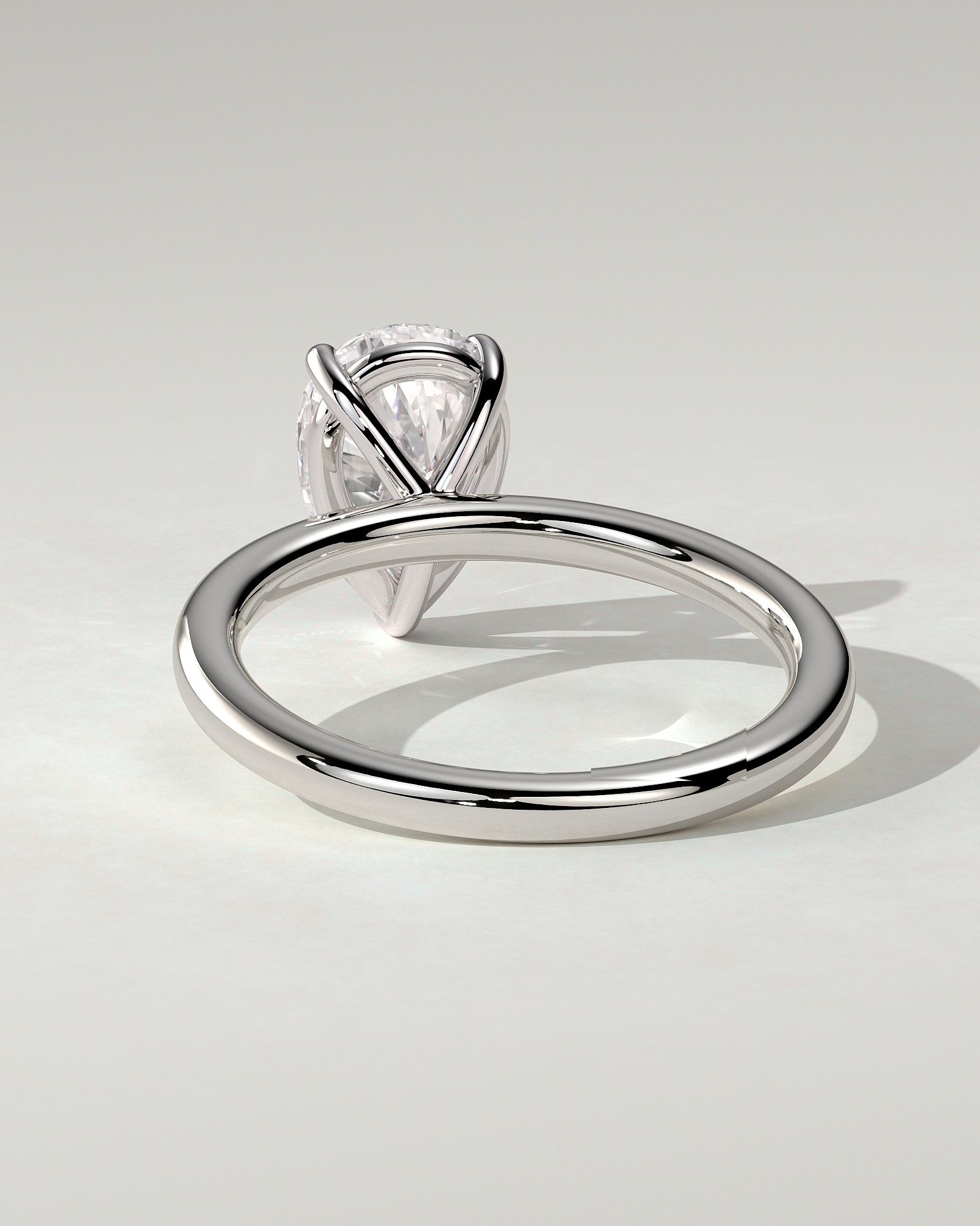 Amy Solitaire Pear Ring