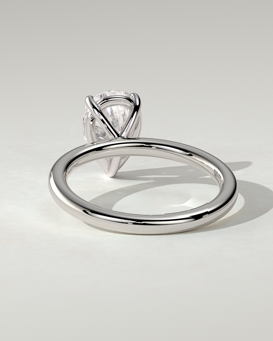 Amy Solitaire Pear Ring