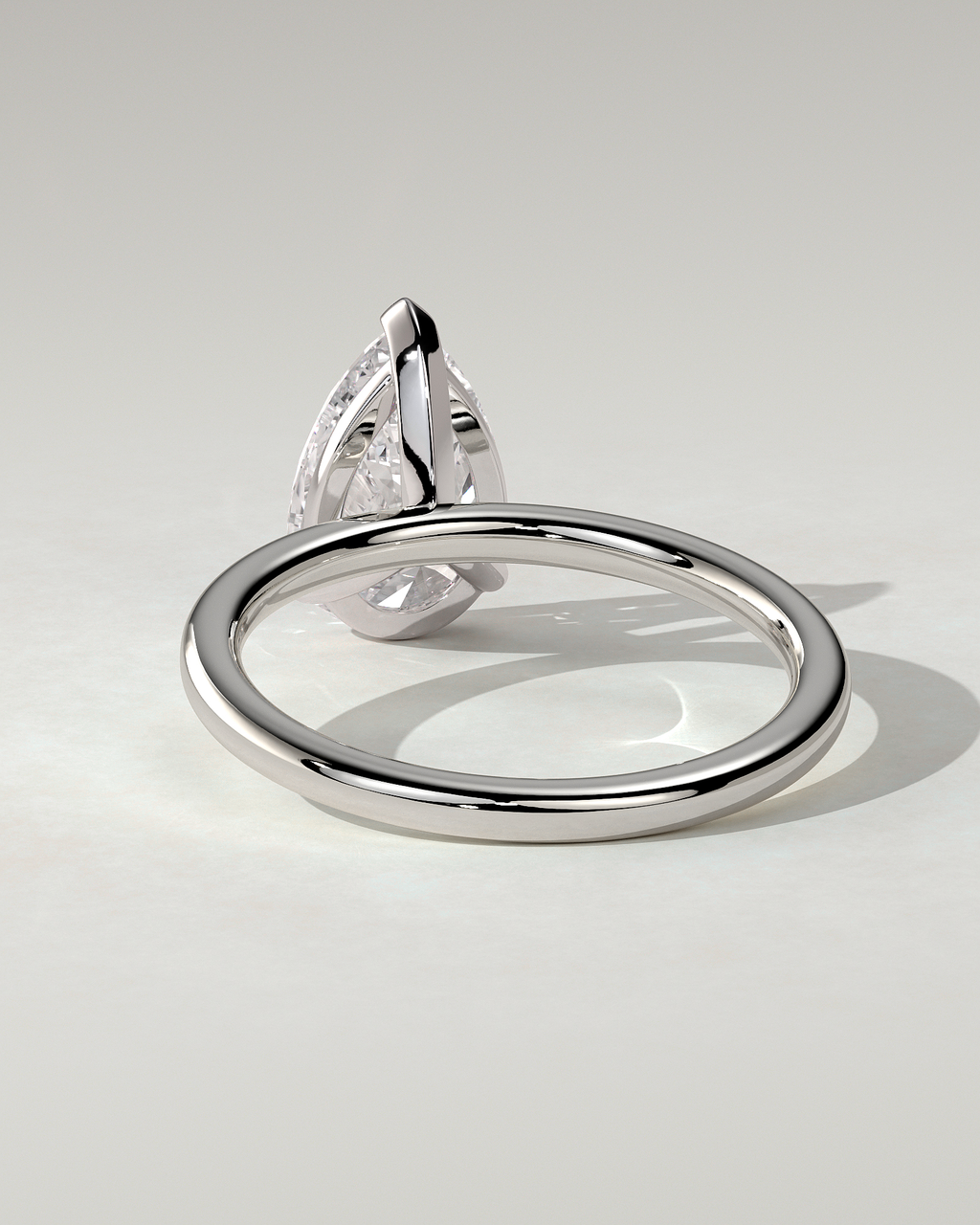 Amy Solitaire Pear Ring