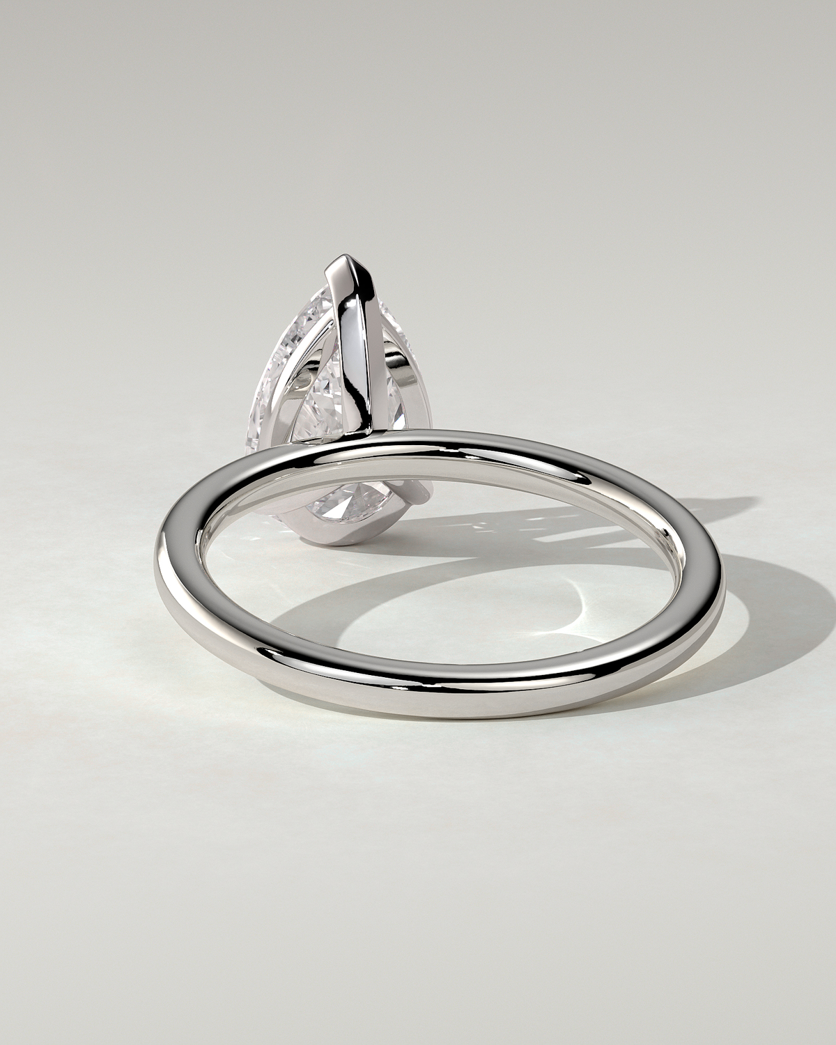 Amy Solitaire Pear Ring