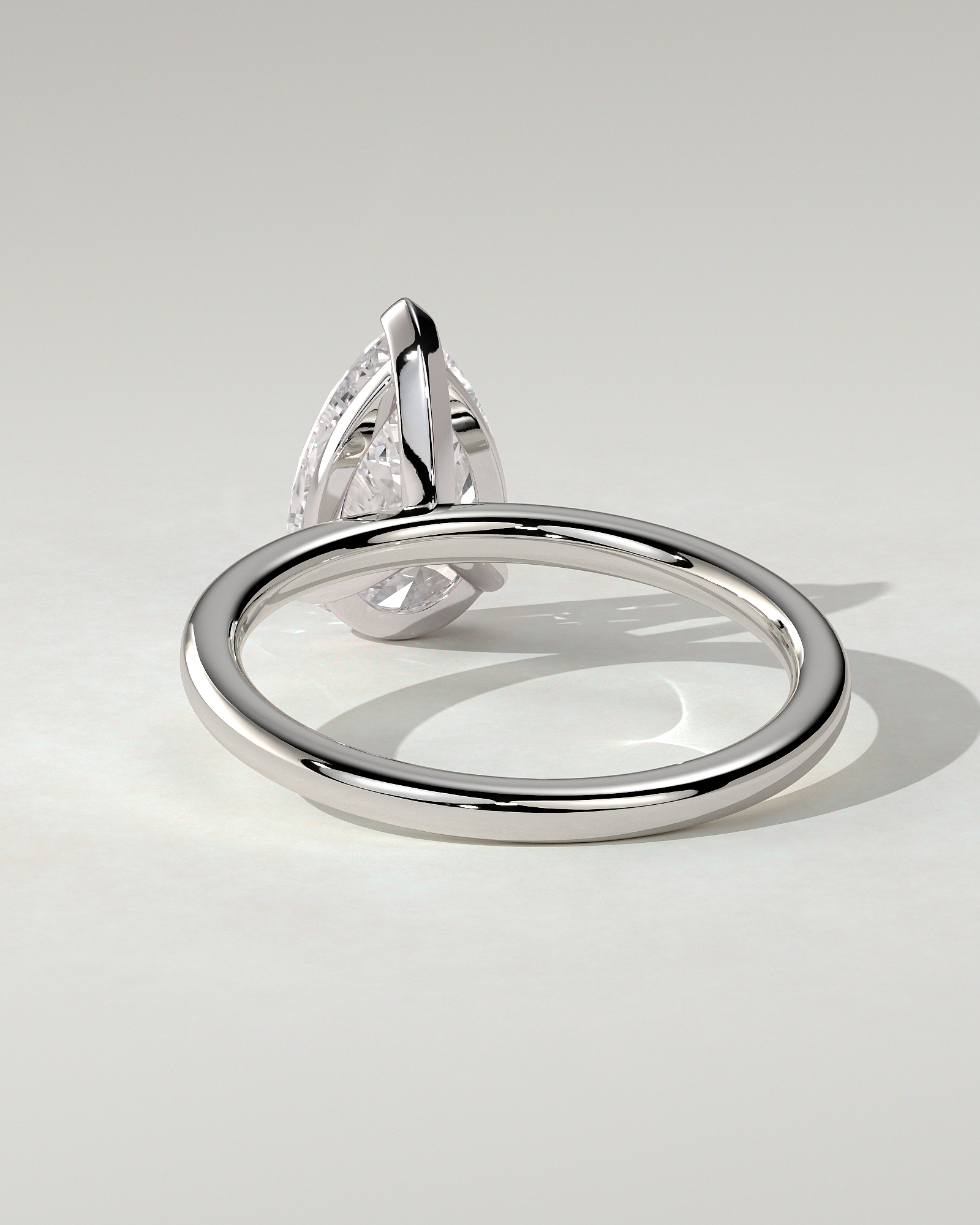 Amy Solitaire Pear Ring