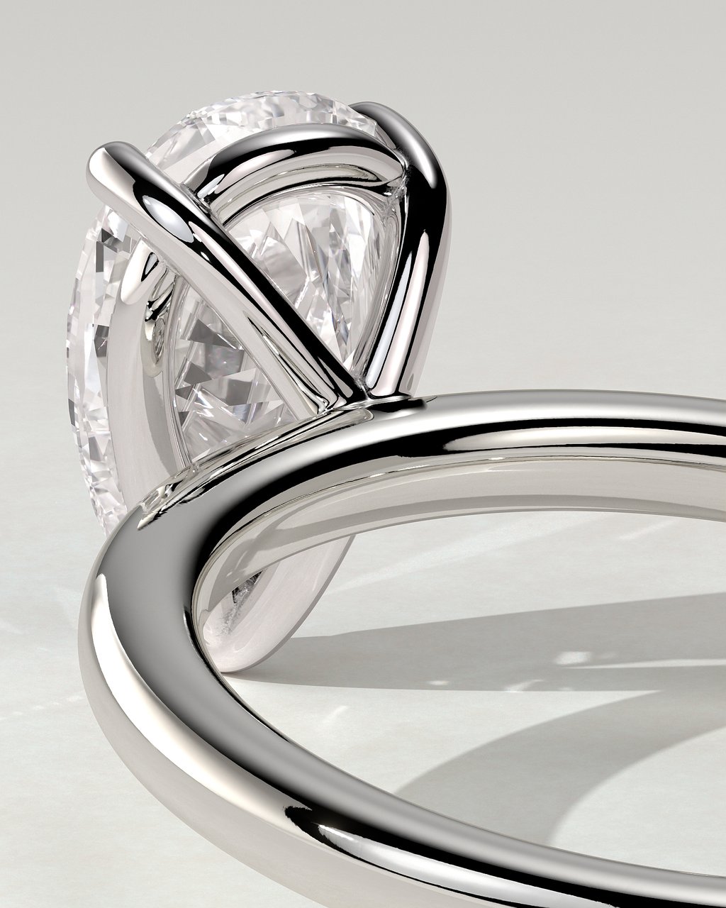 Amy Solitaire Pear Ring