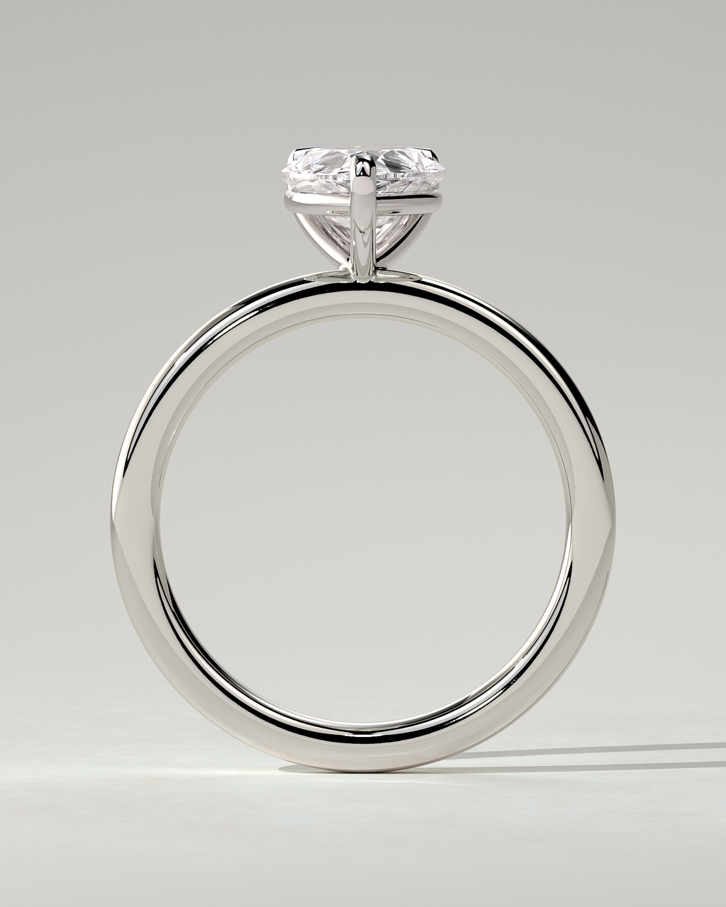 Amy Solitaire Pear Ring