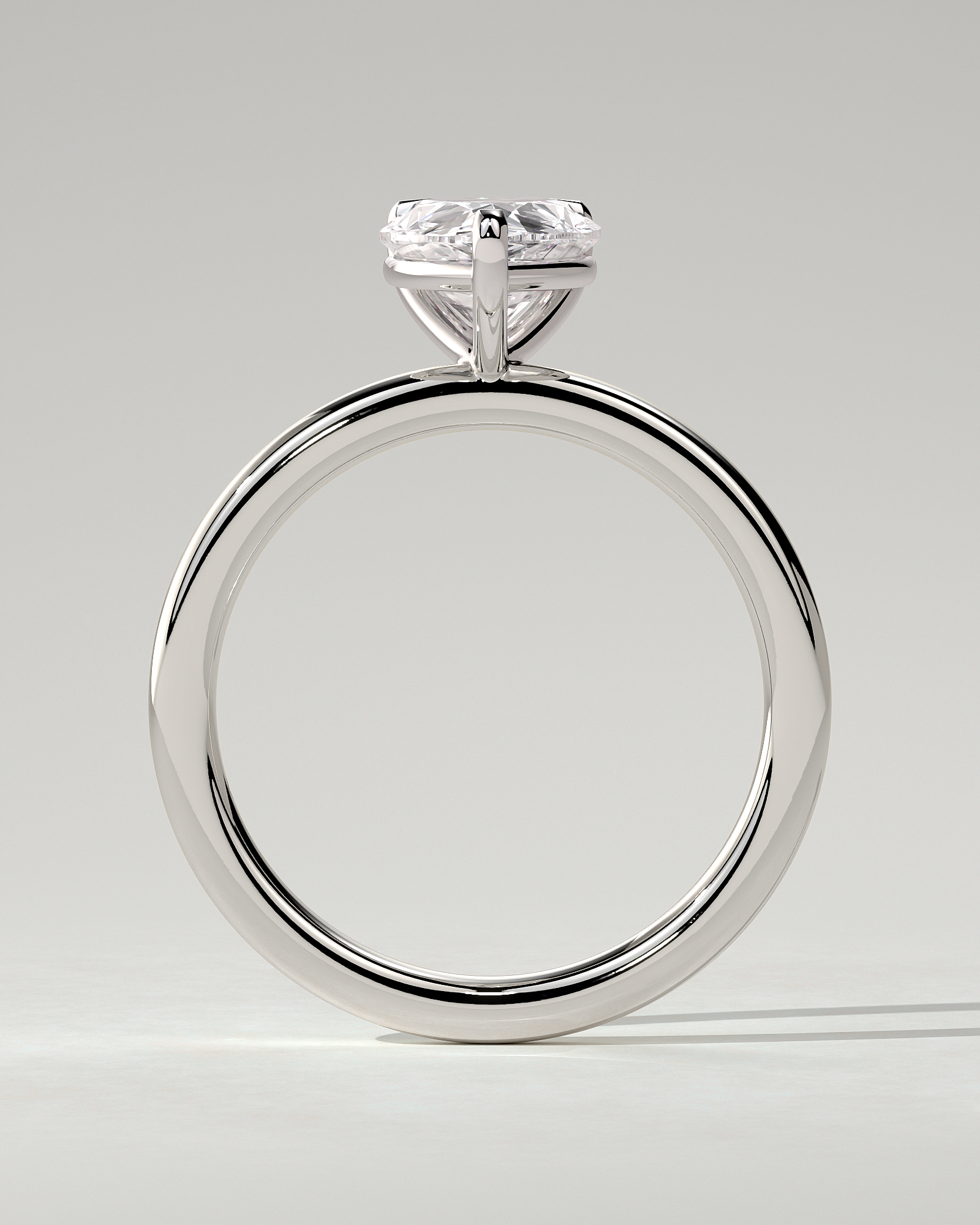 Amy Solitaire Pear Ring