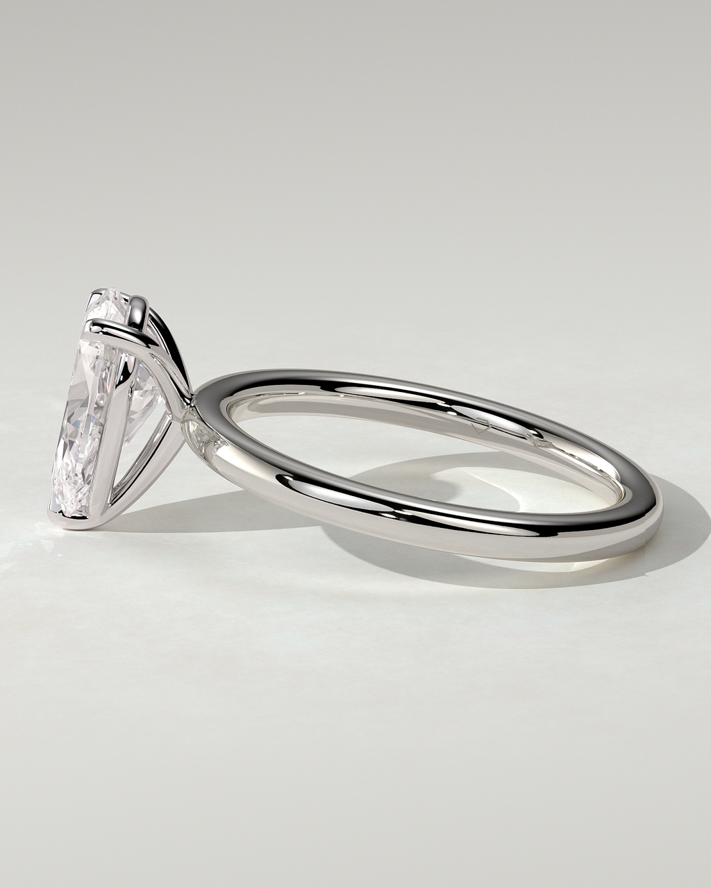Amy Solitaire Pear Ring