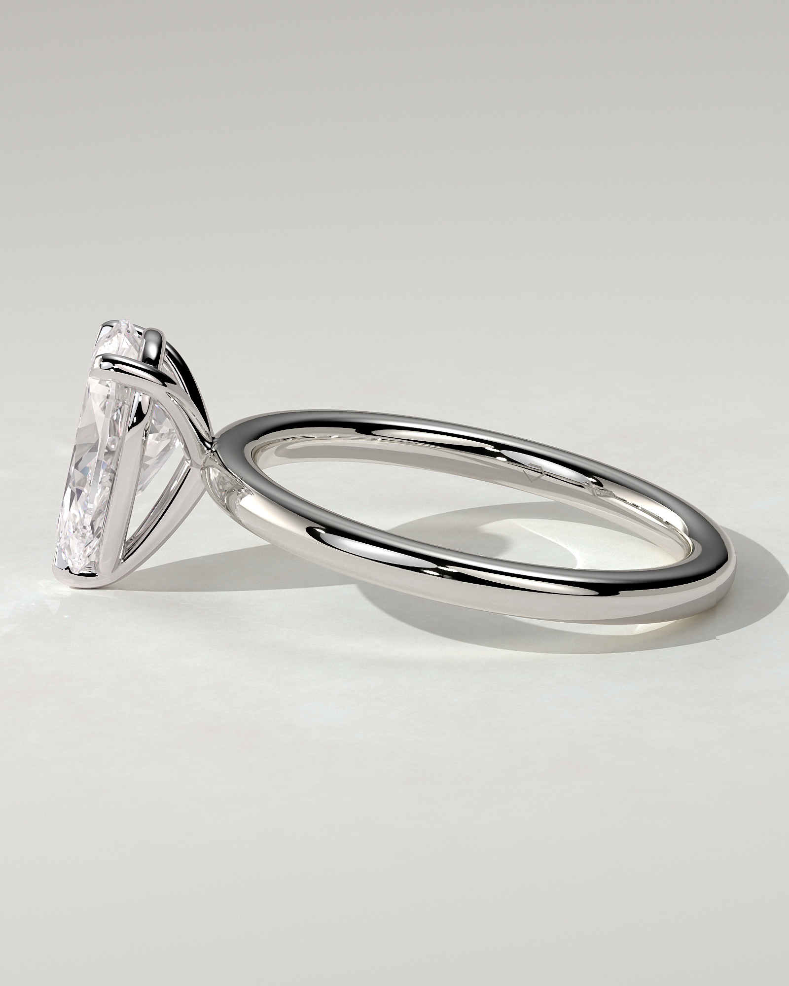 Amy Solitaire Pear Ring