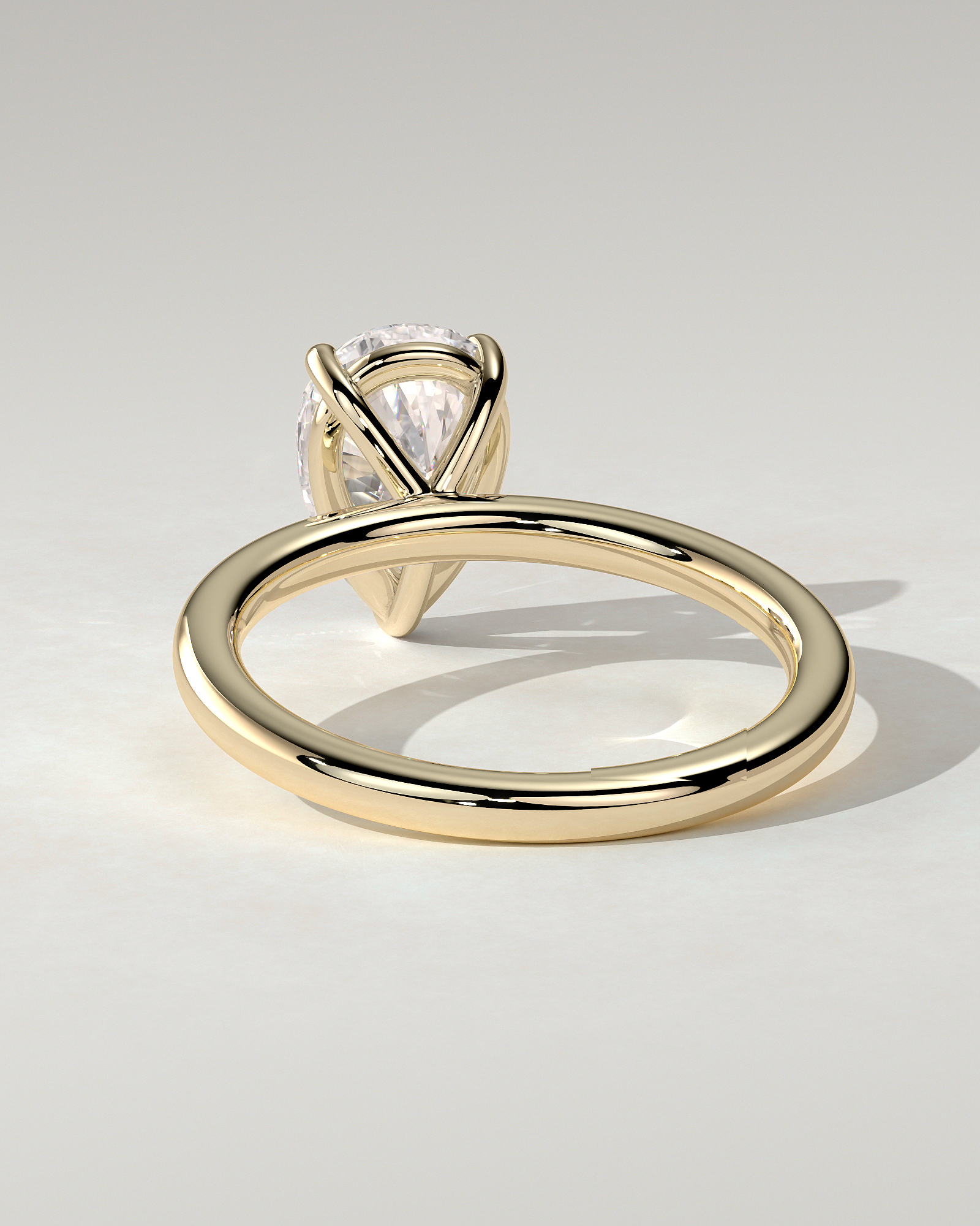 Amy Solitaire Pear Ring