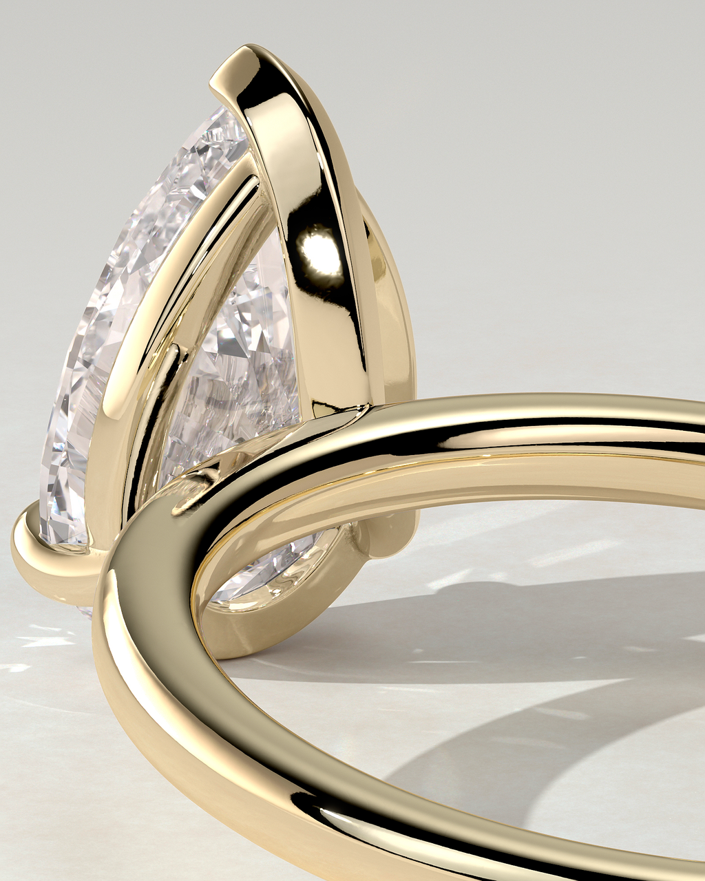 Amy Solitaire Pear Ring