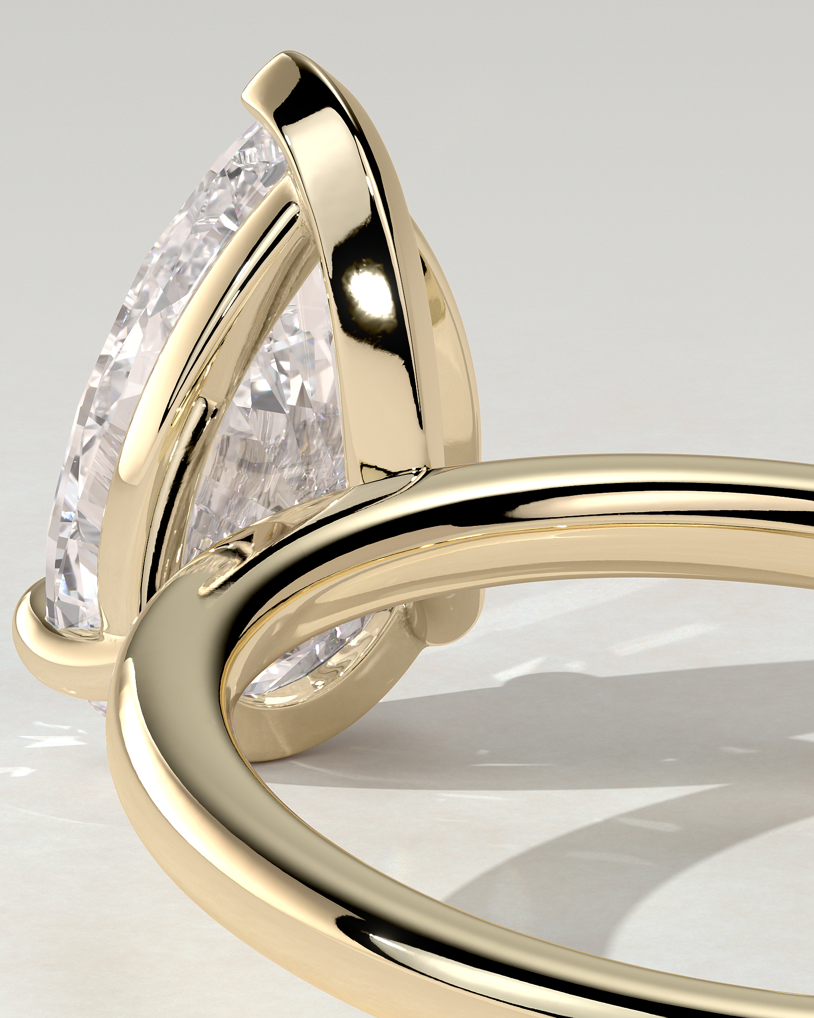 Amy Solitaire Pear Ring