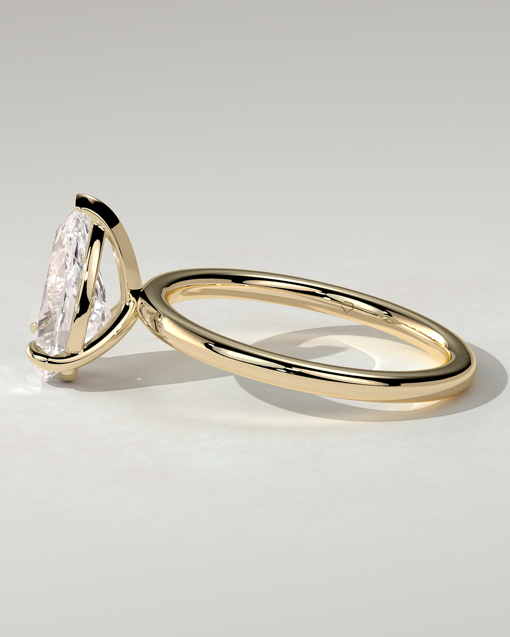 Amy Solitaire Pear Ring