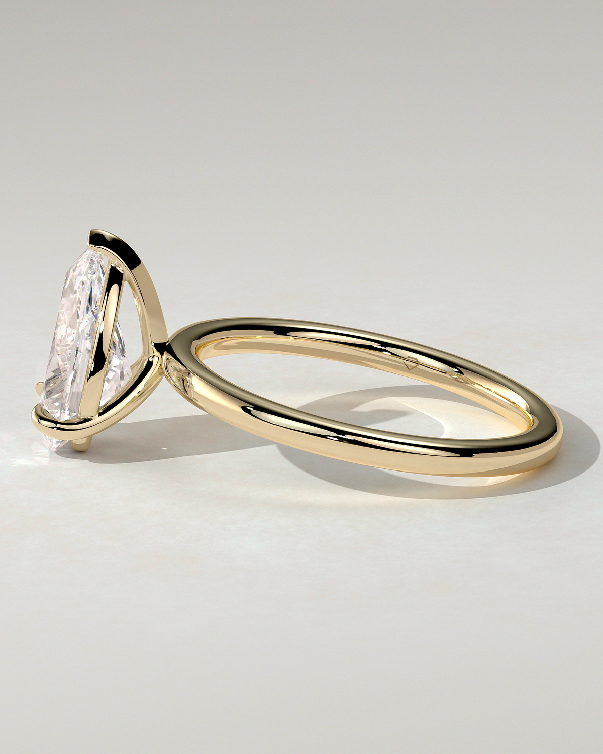 Amy Solitaire Pear Ring