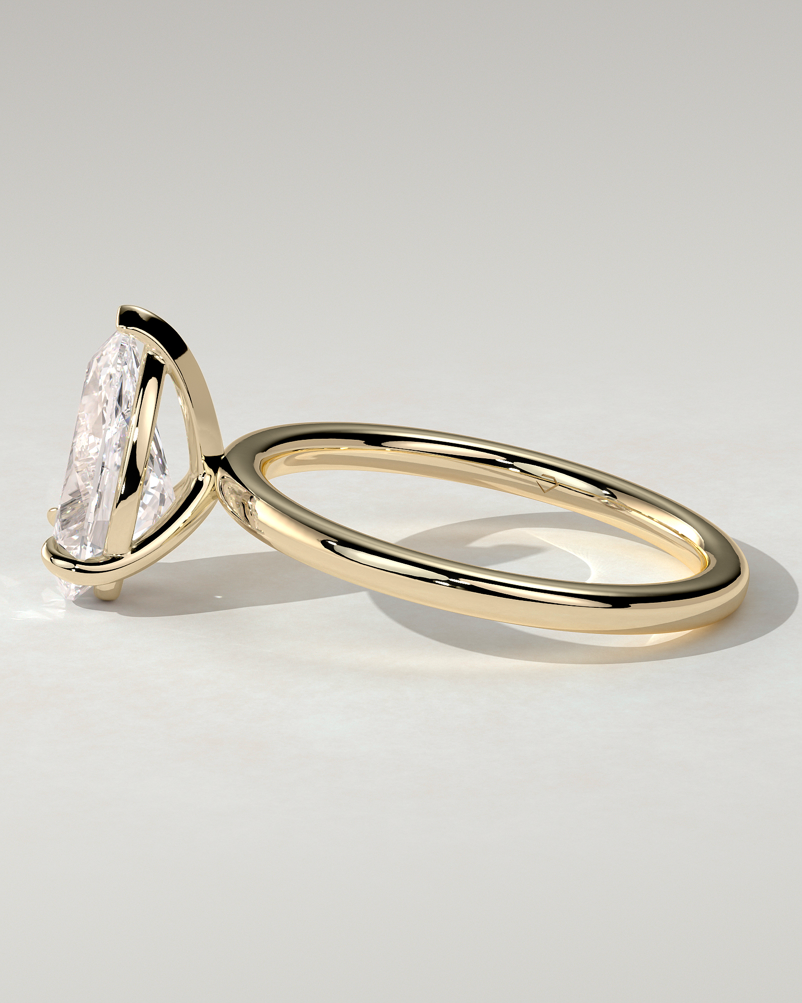 Amy Solitaire Pear Ring