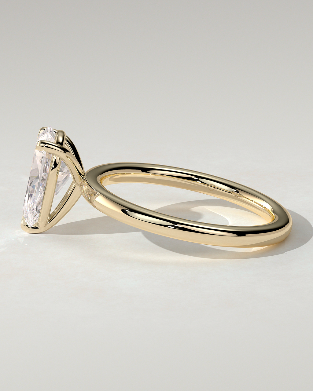 Amy Solitaire Pear Ring