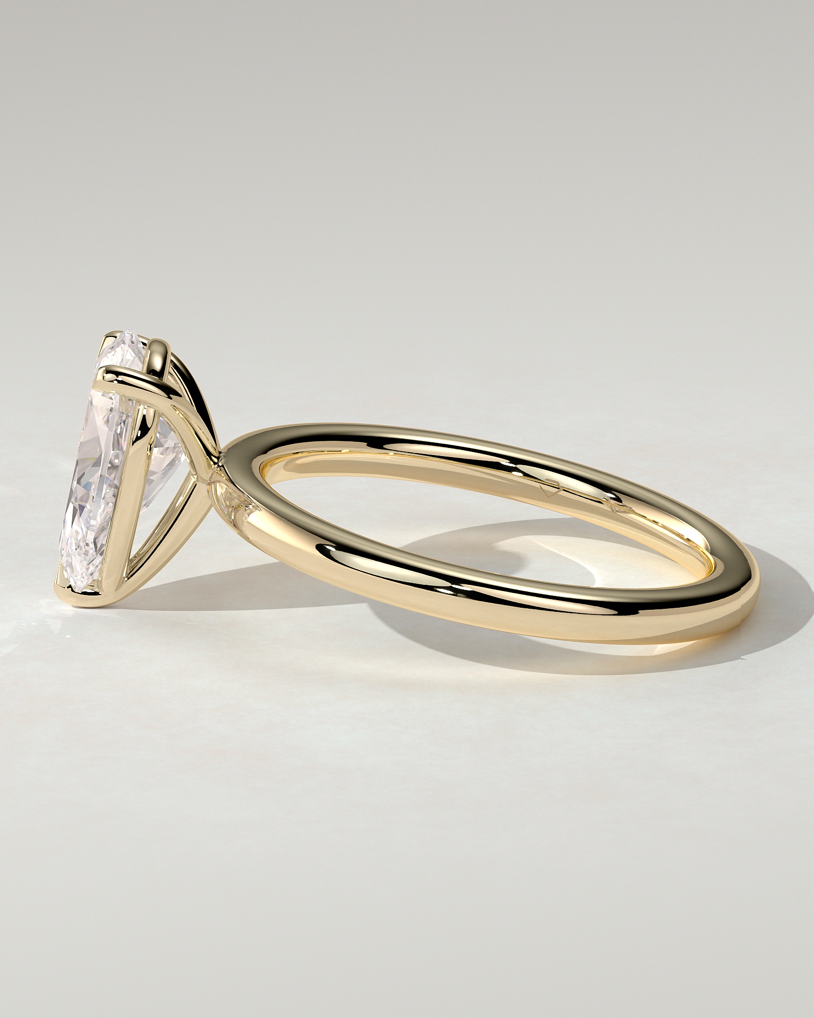 Amy Solitaire Pear Ring