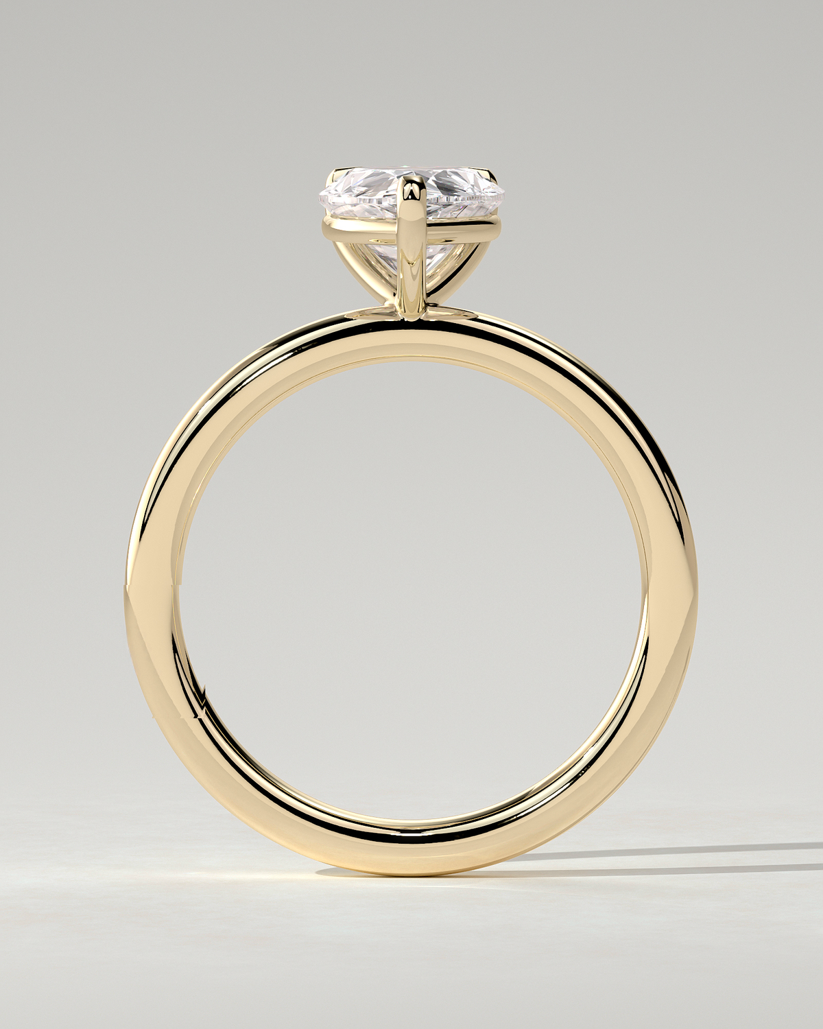 Amy Solitaire Pear Ring