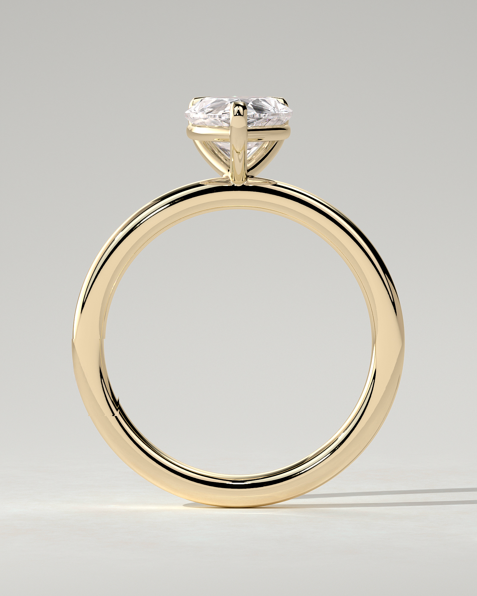 Amy Solitaire Pear Ring