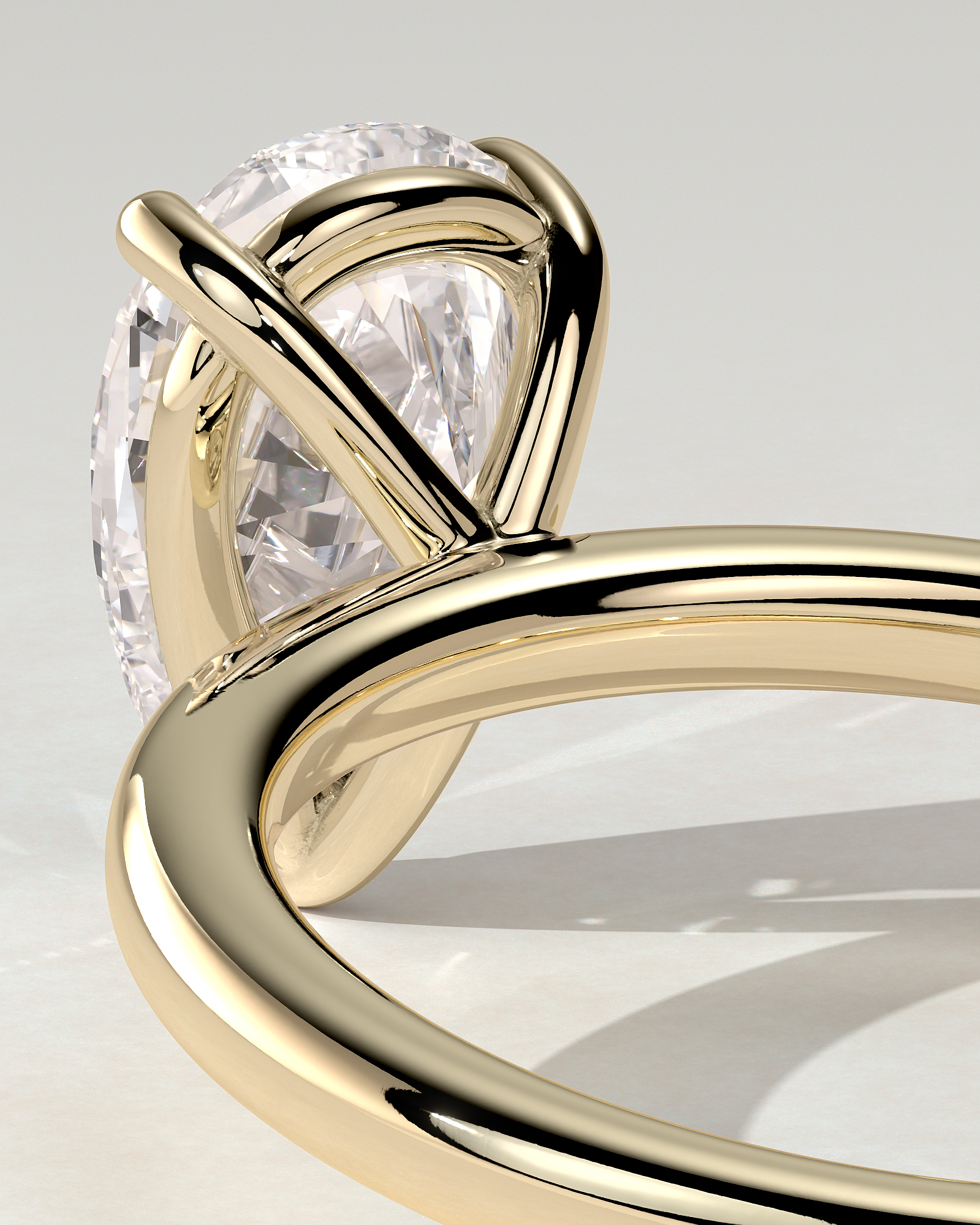 Amy Solitaire Pear Ring