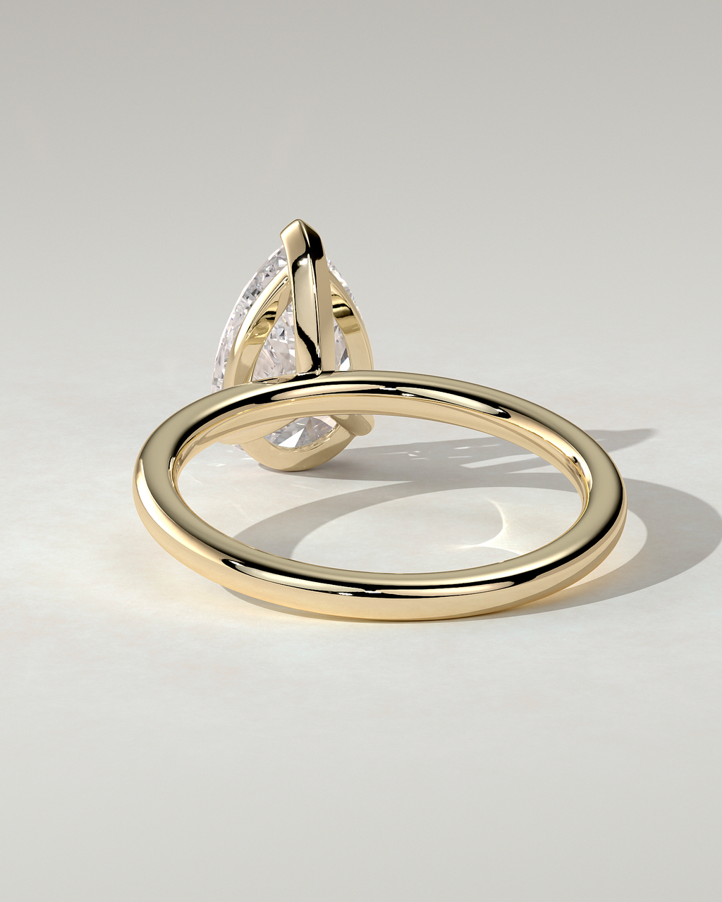 Amy Solitaire Pear Ring