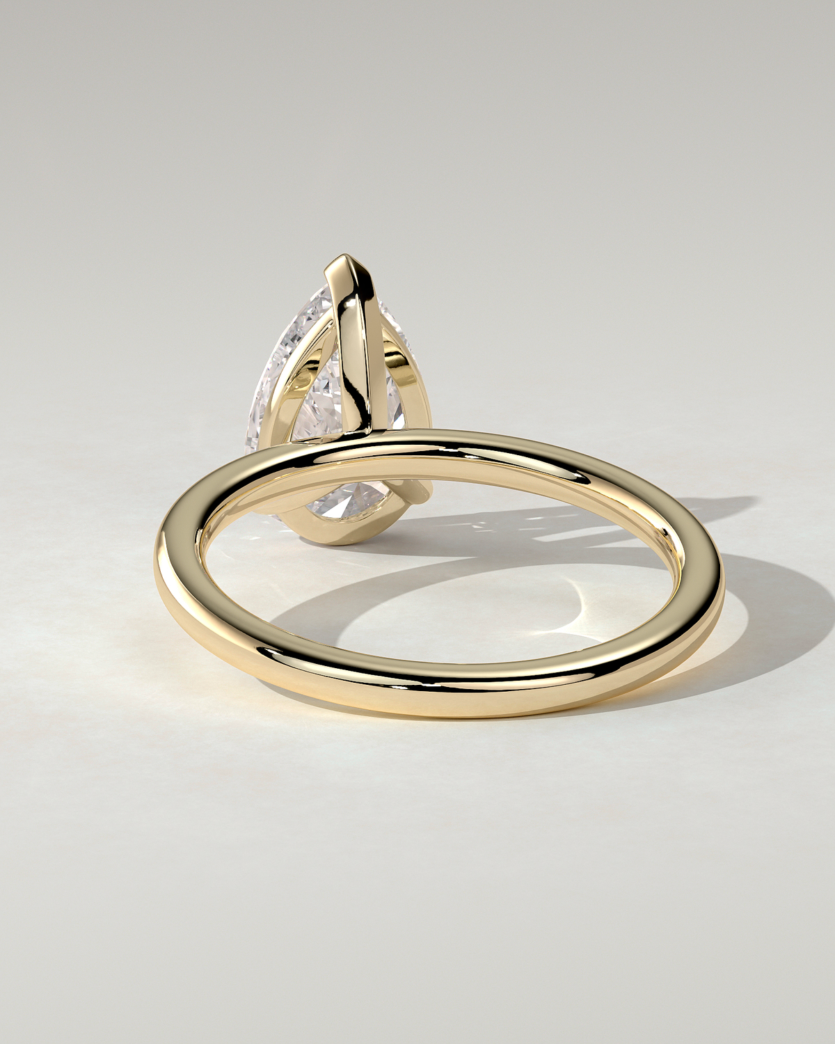 Amy Solitaire Pear Ring