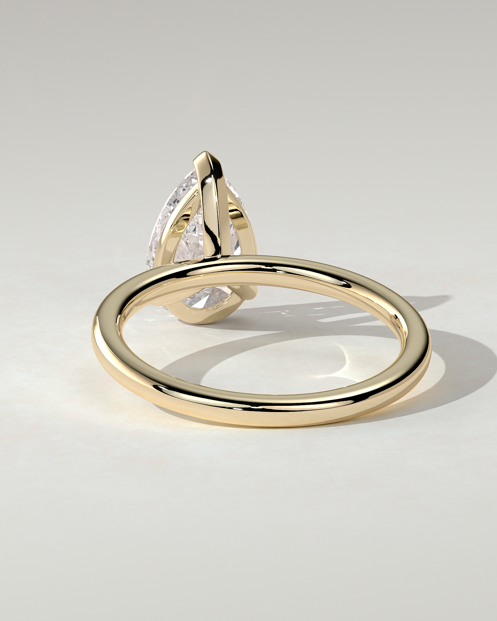 Amy Solitaire Pear Ring