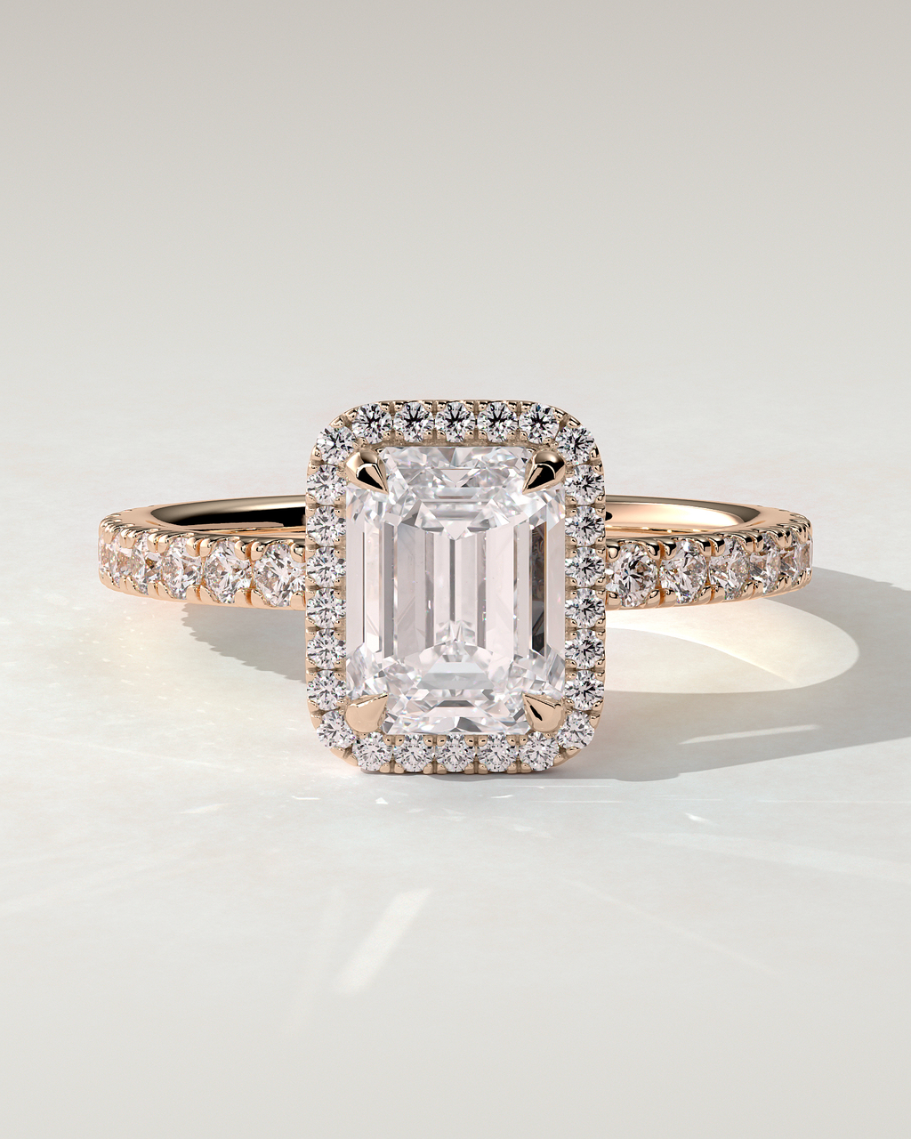 Analyce Halo Emerald Ring