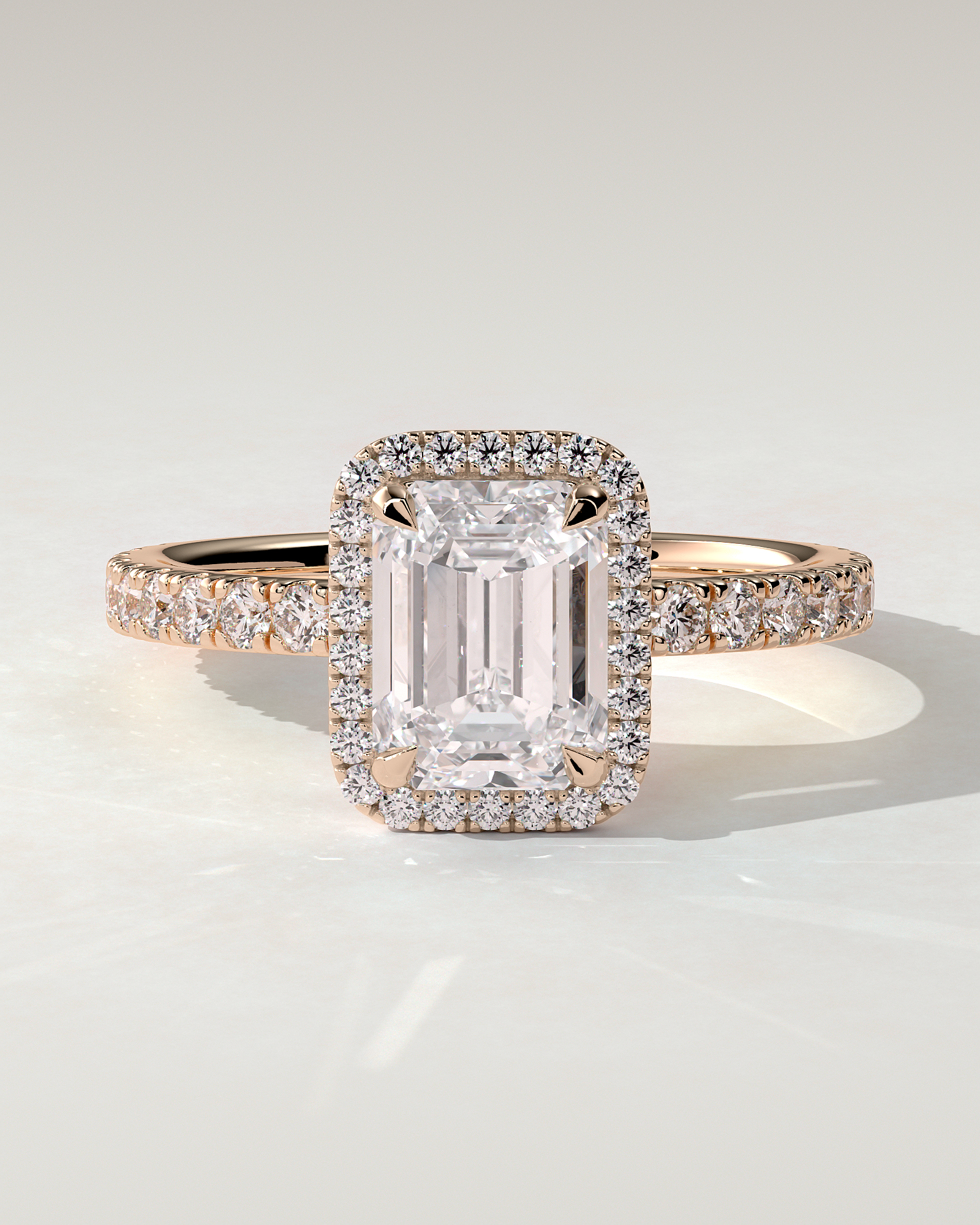 Analyce Halo Emerald Ring