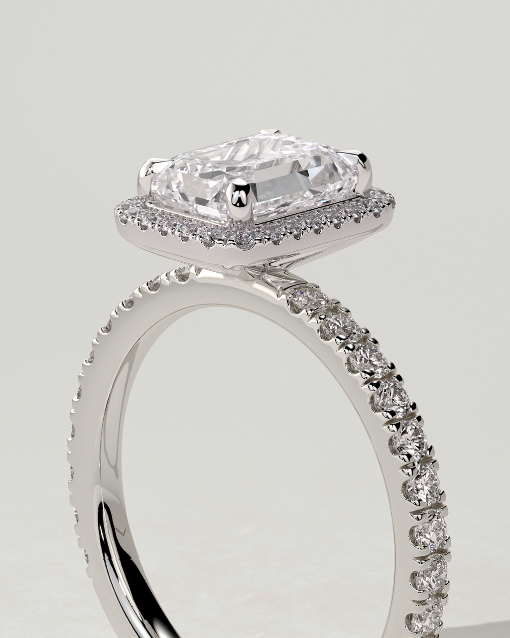 Analyce Halo Emerald Ring