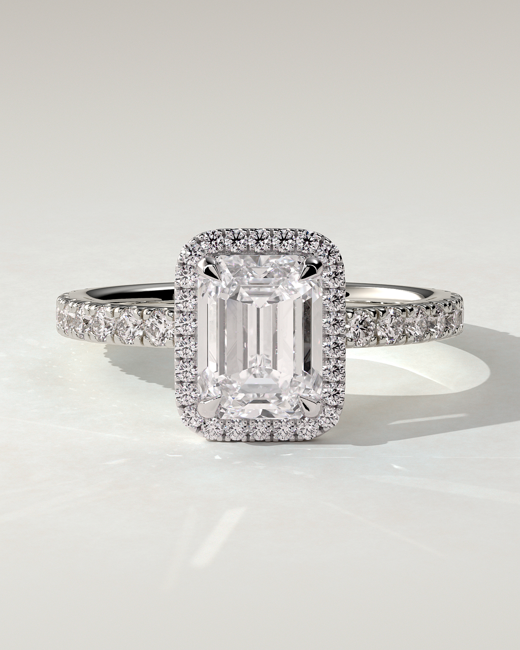 Analyce Halo Emerald Ring